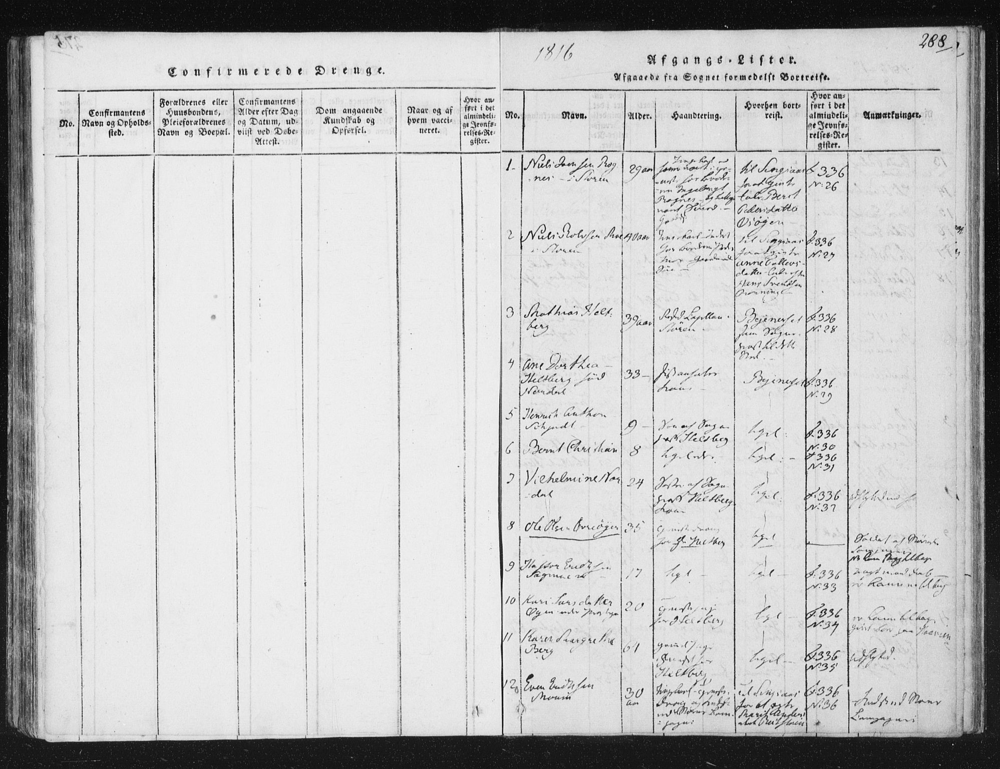 Ministerialprotokoller, klokkerbøker og fødselsregistre - Sør-Trøndelag, AV/SAT-A-1456/687/L0996: Ministerialbok nr. 687A04, 1816-1842, s. 288