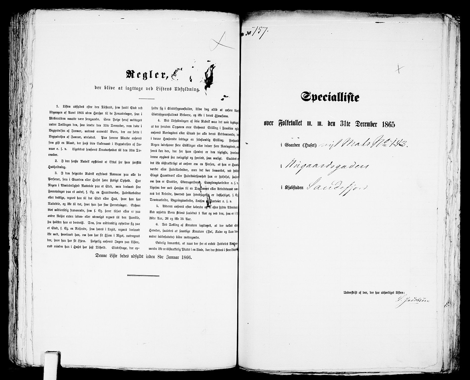 RA, Folketelling 1865 for 0706B Sandeherred prestegjeld, Sandefjord kjøpstad, 1865, s. 321