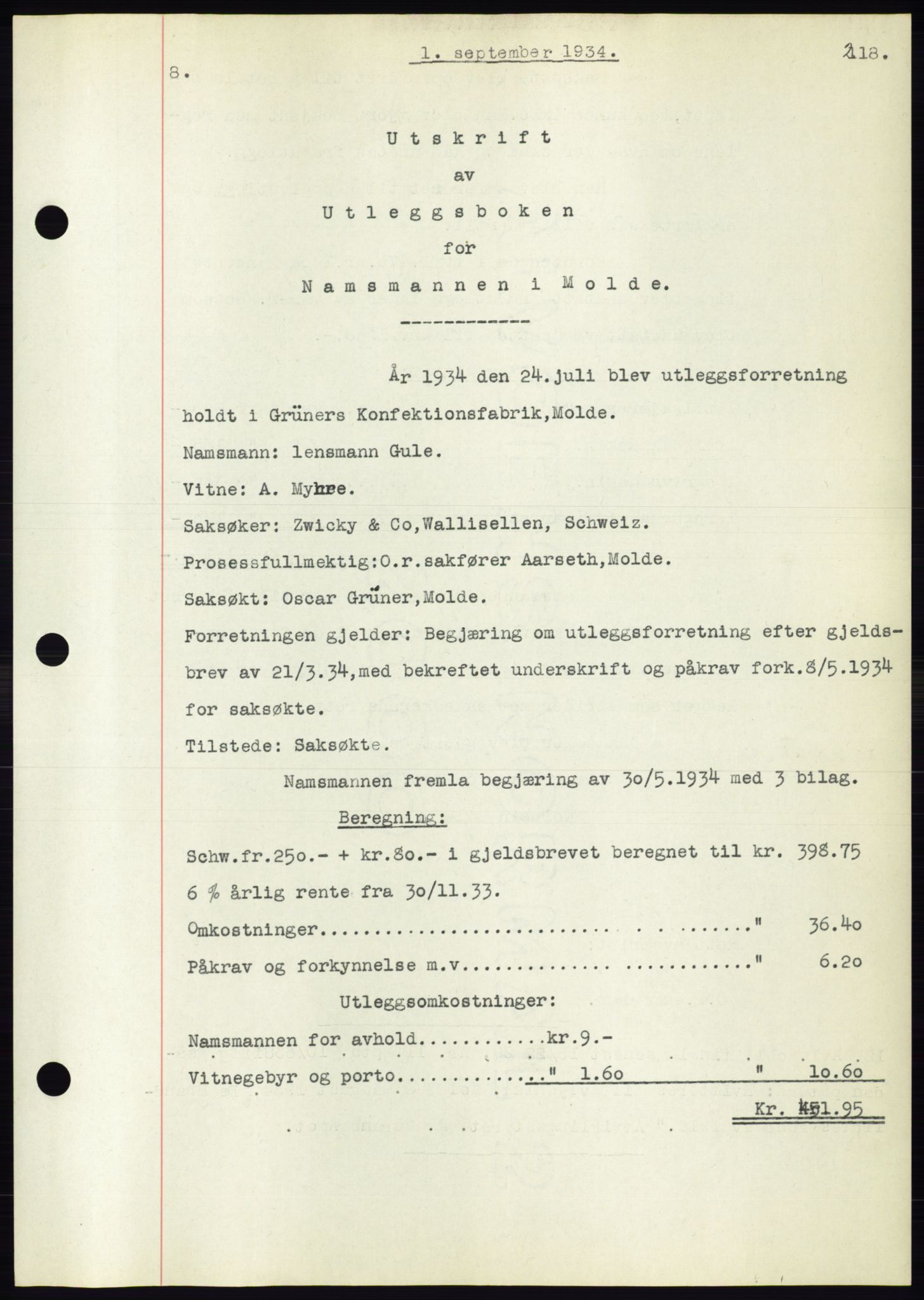 Molde byfogd, SAT/A-0025/2/2C/L0012: Pantebok nr. 12, 1932-1935, Tingl.dato: 01.09.1934