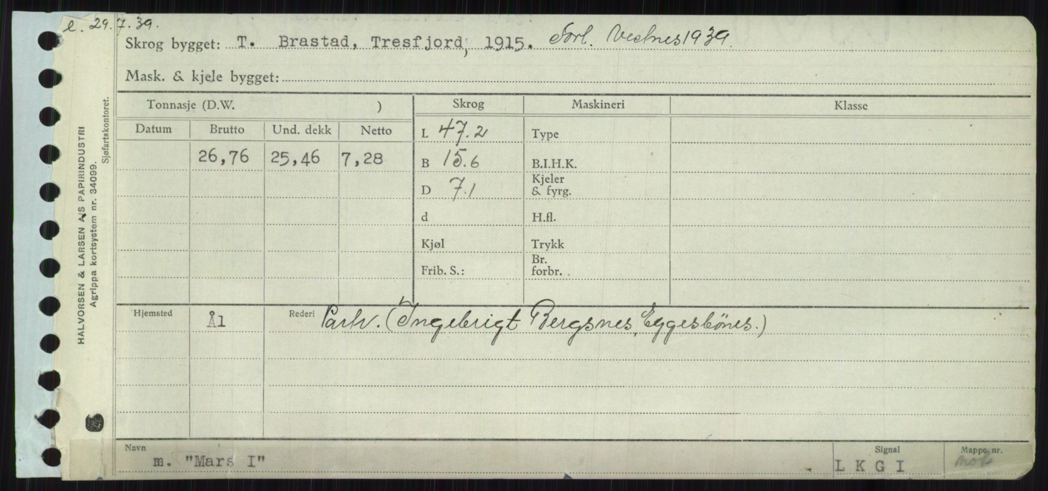 Sjøfartsdirektoratet med forløpere, Skipsmålingen, AV/RA-S-1627/H/Ha/L0003/0002: Fartøy, Hilm-Mar / Fartøy, Kom-Mar, s. 949