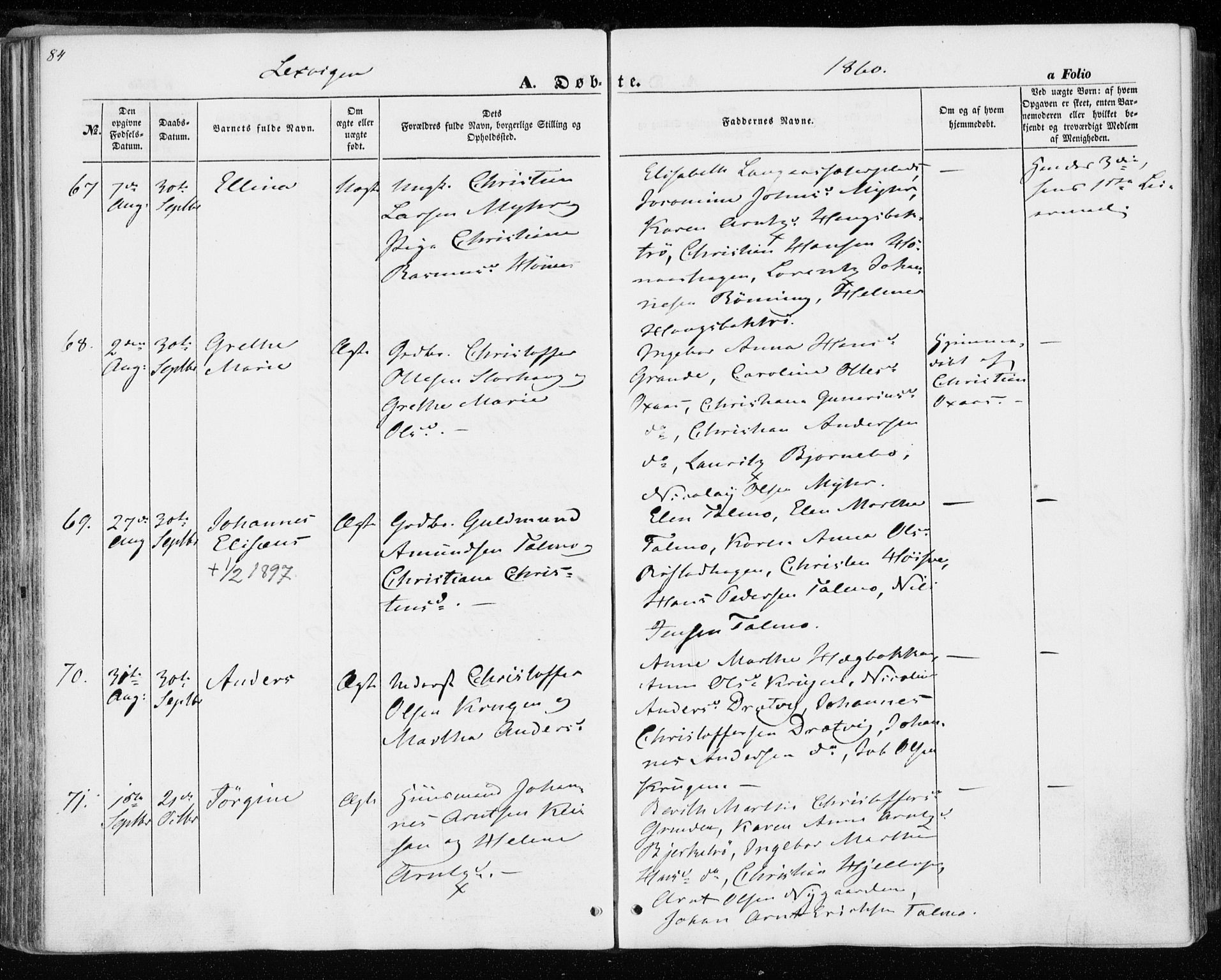 Ministerialprotokoller, klokkerbøker og fødselsregistre - Nord-Trøndelag, SAT/A-1458/701/L0008: Ministerialbok nr. 701A08 /1, 1854-1863, s. 84