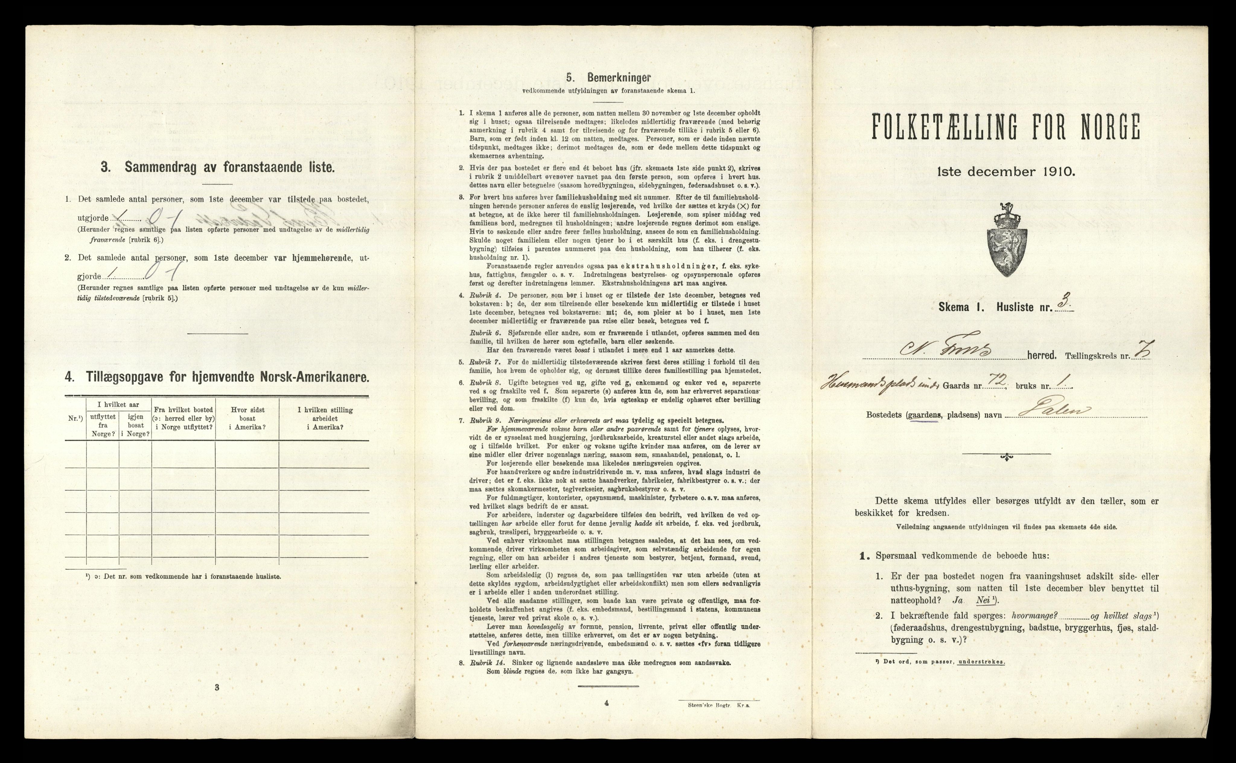 RA, Folketelling 1910 for 0518 Nord-Fron herred, 1910, s. 790