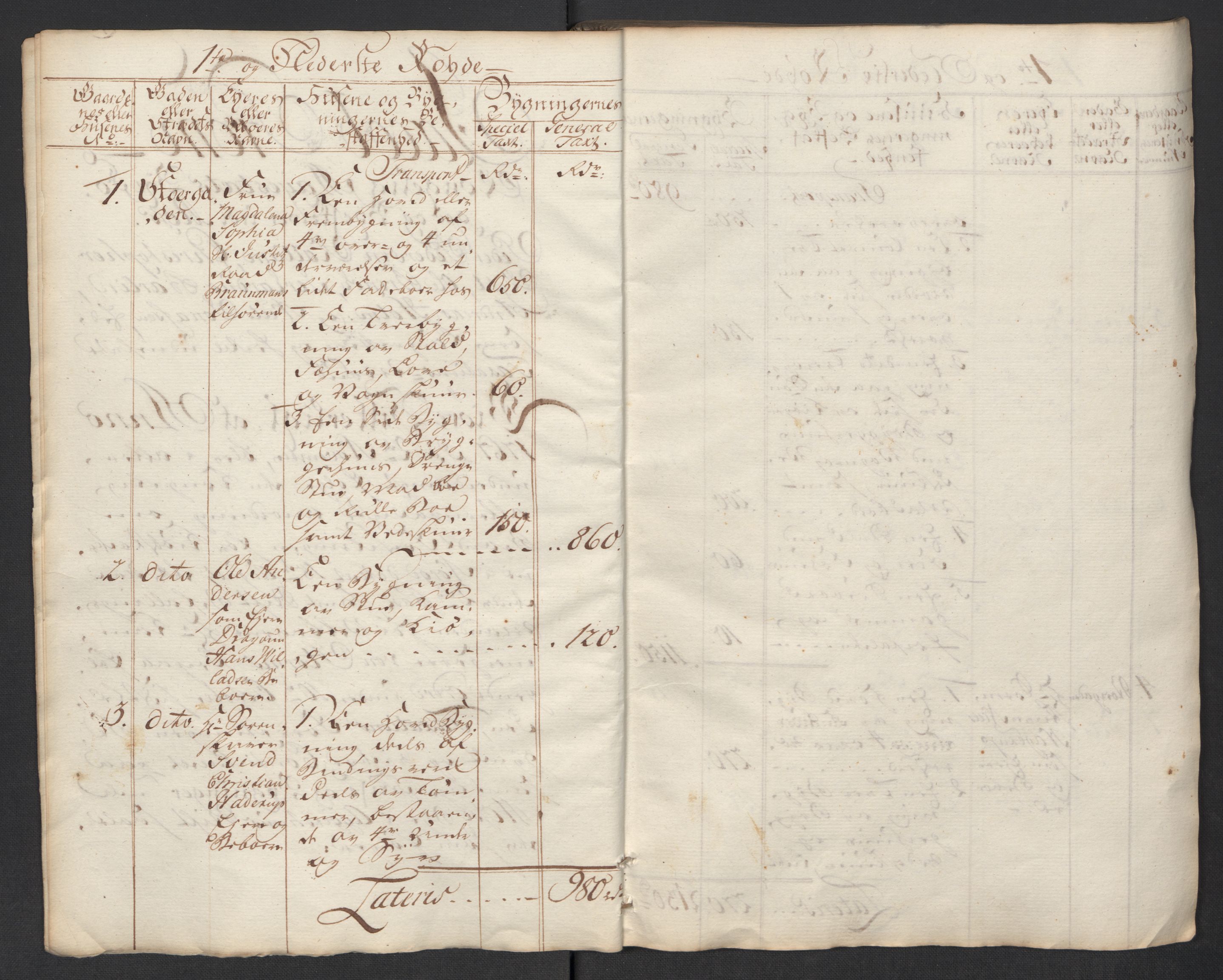 Kommersekollegiet, Brannforsikringskontoret 1767-1814, AV/RA-EA-5458/F/Fa/L0040/0002: Moss / Branntakstprotokoll, 1767, s. 6