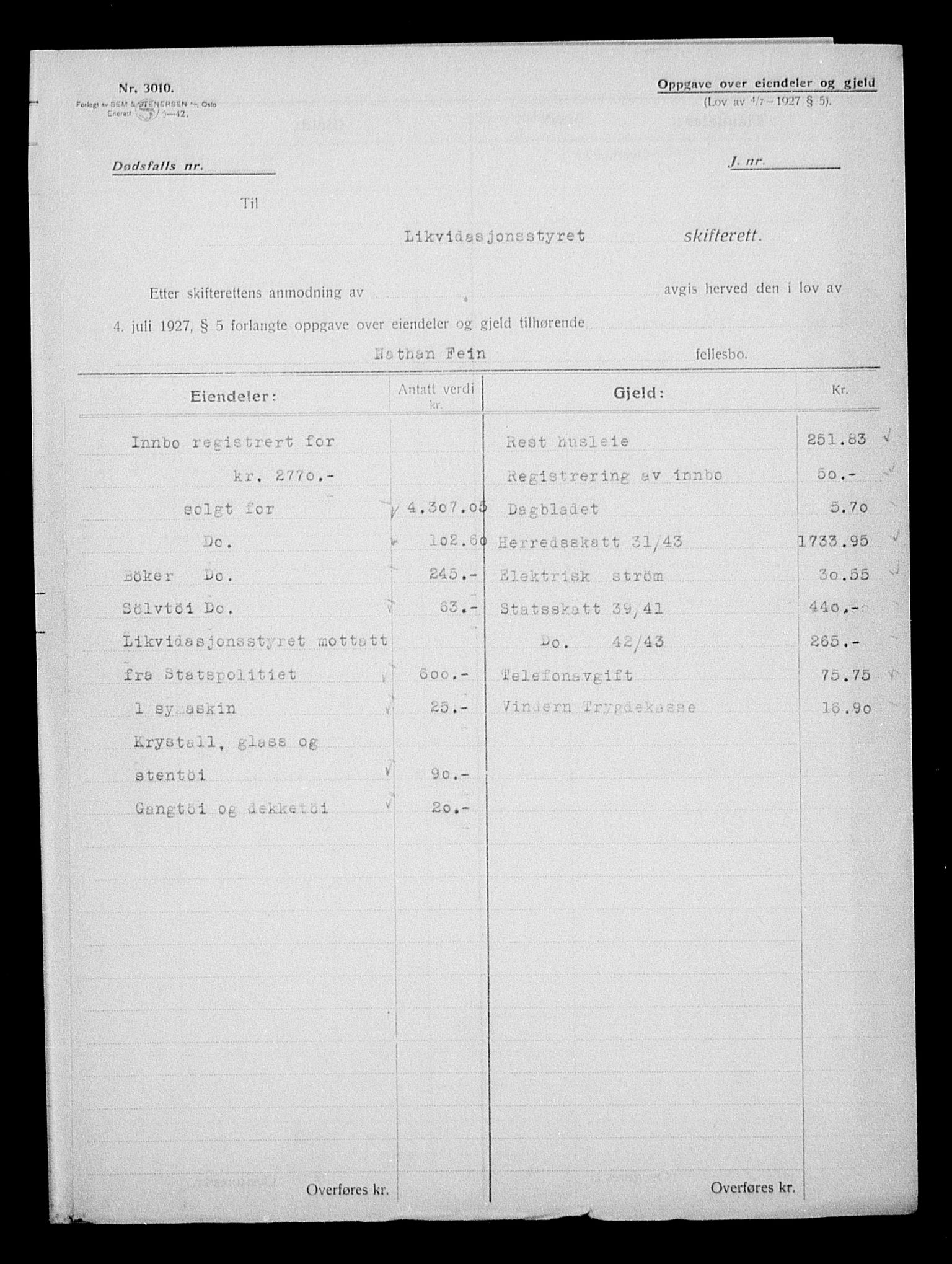 Justisdepartementet, Tilbakeføringskontoret for inndratte formuer, AV/RA-S-1564/H/Hc/Hcc/L0934: --, 1945-1947, s. 33