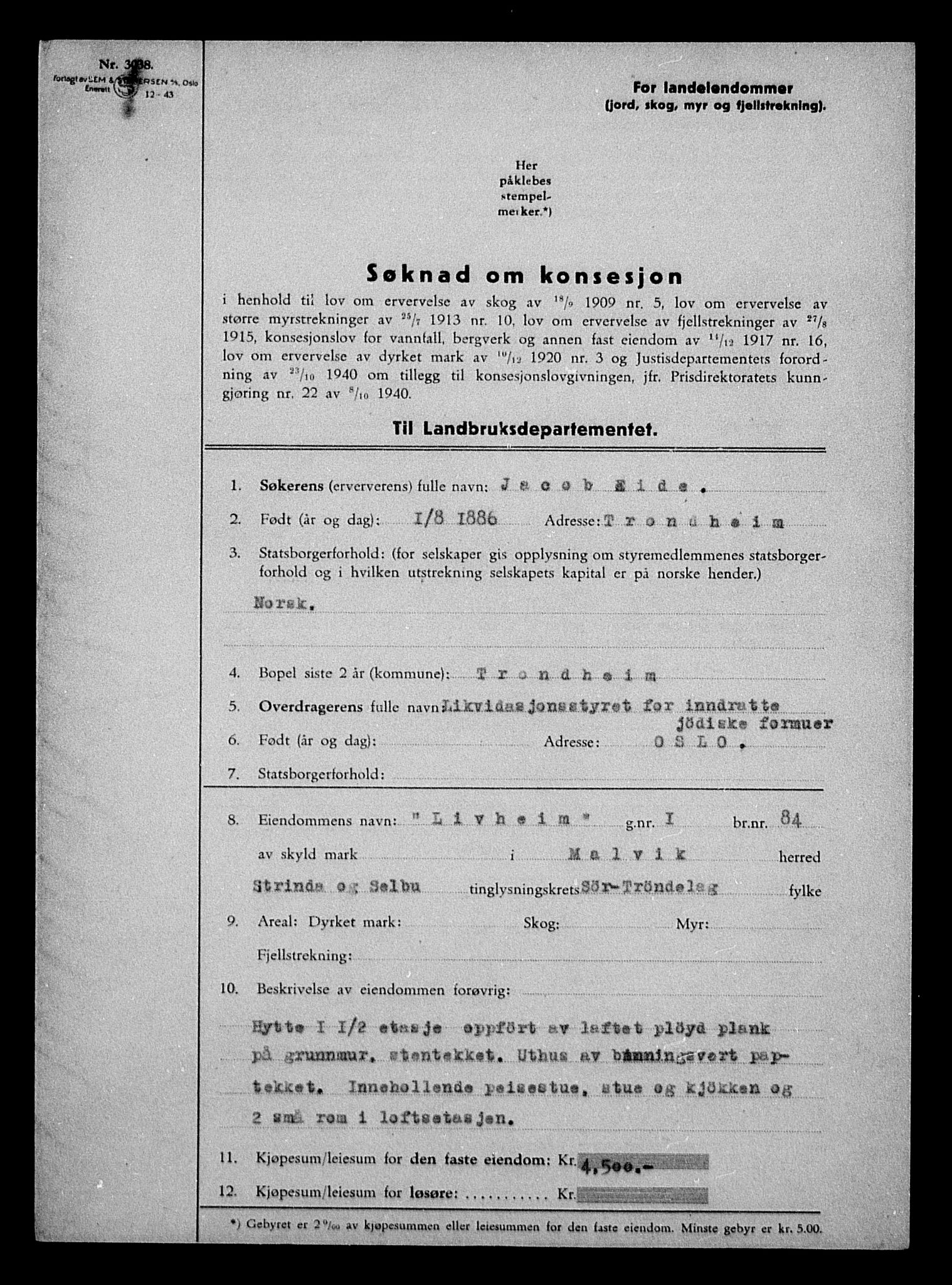 Justisdepartementet, Tilbakeføringskontoret for inndratte formuer, AV/RA-S-1564/H/Hc/Hca/L0896: --, 1945-1947, s. 474