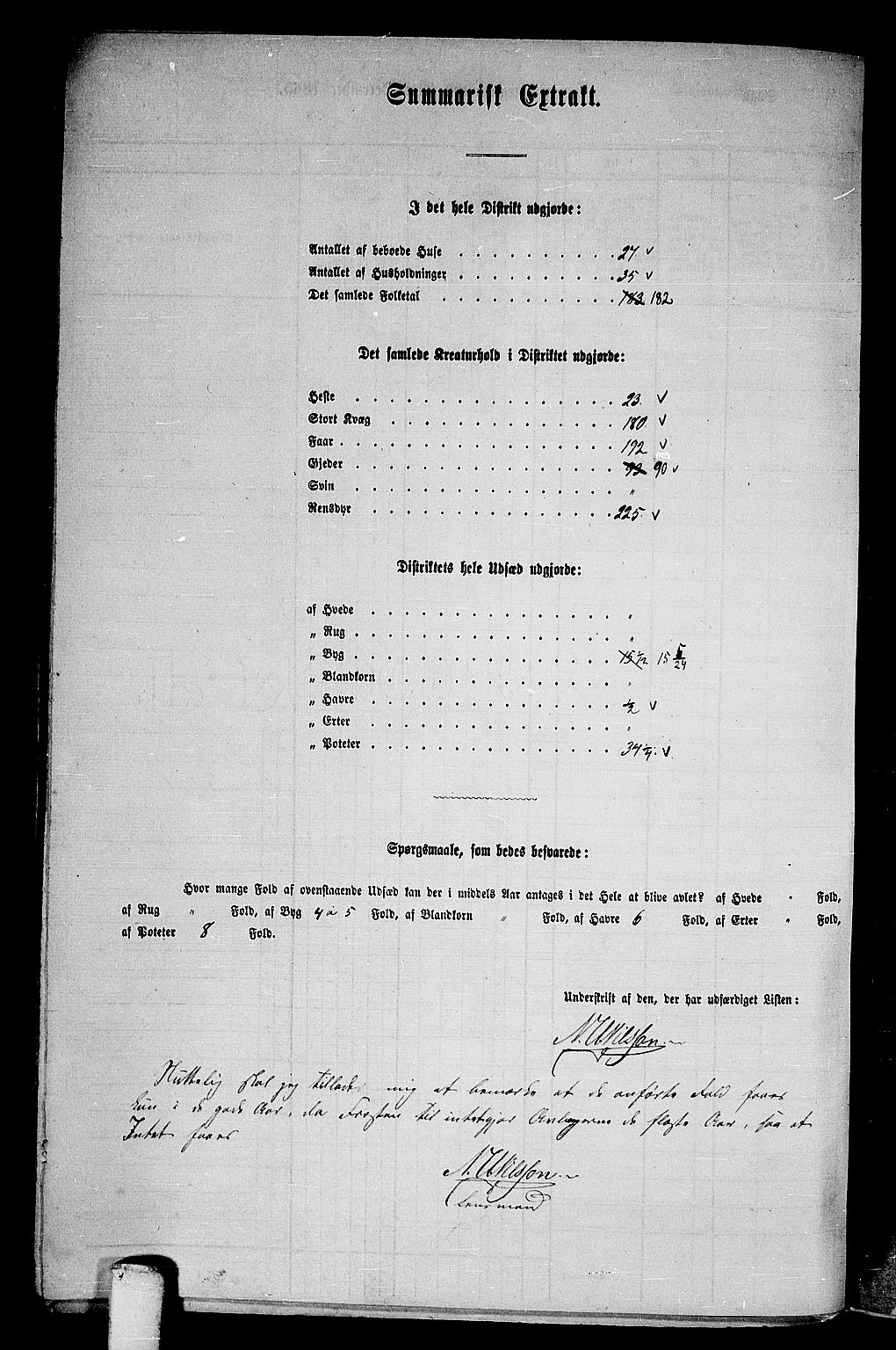 RA, Folketelling 1865 for 1826P Hattfjelldal prestegjeld, 1865, s. 12