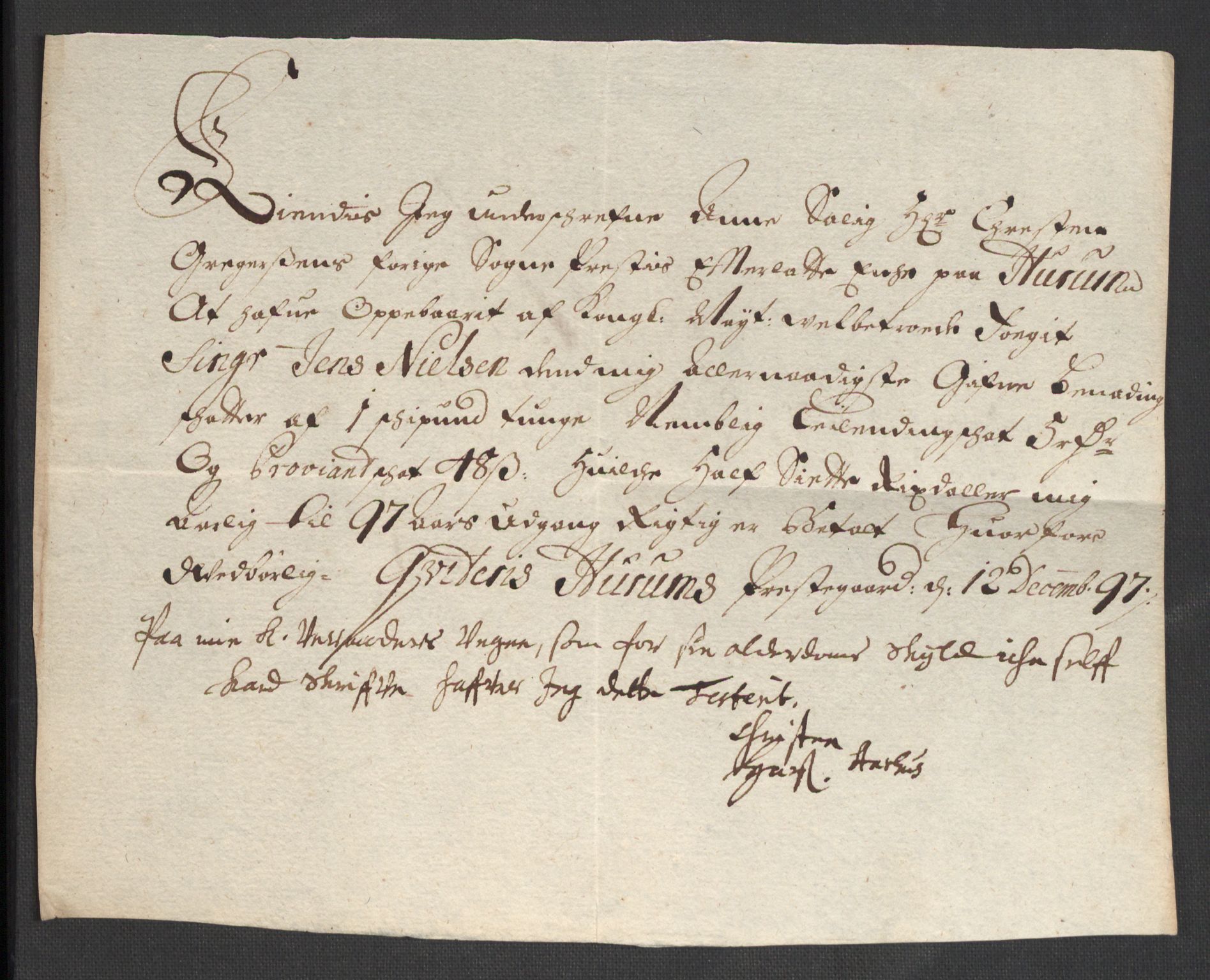 Rentekammeret inntil 1814, Reviderte regnskaper, Fogderegnskap, AV/RA-EA-4092/R30/L1695: Fogderegnskap Hurum, Røyken, Eiker og Lier, 1697, s. 243