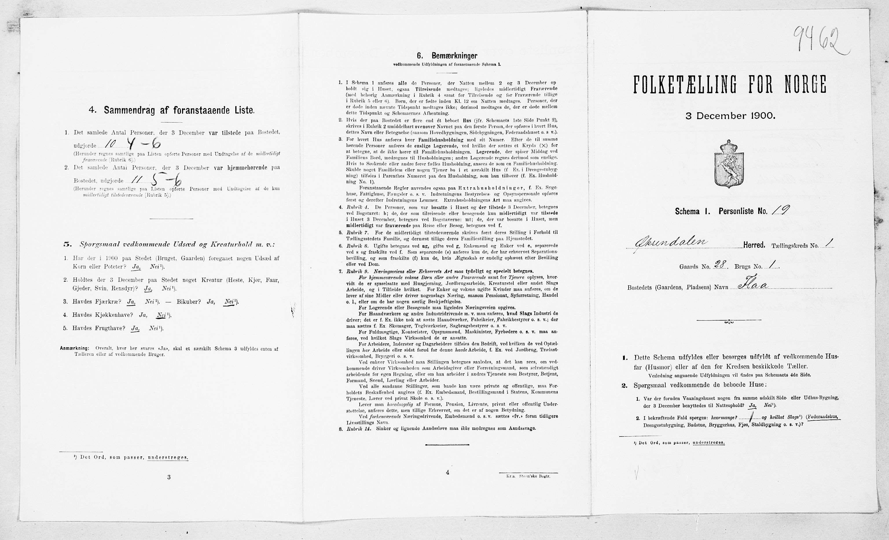 SAT, Folketelling 1900 for 1561 Øksendal herred, 1900, s. 202