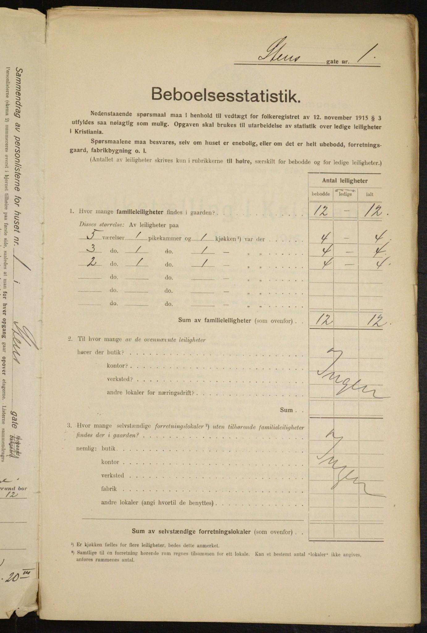 OBA, Kommunal folketelling 1.2.1916 for Kristiania, 1916, s. 104441