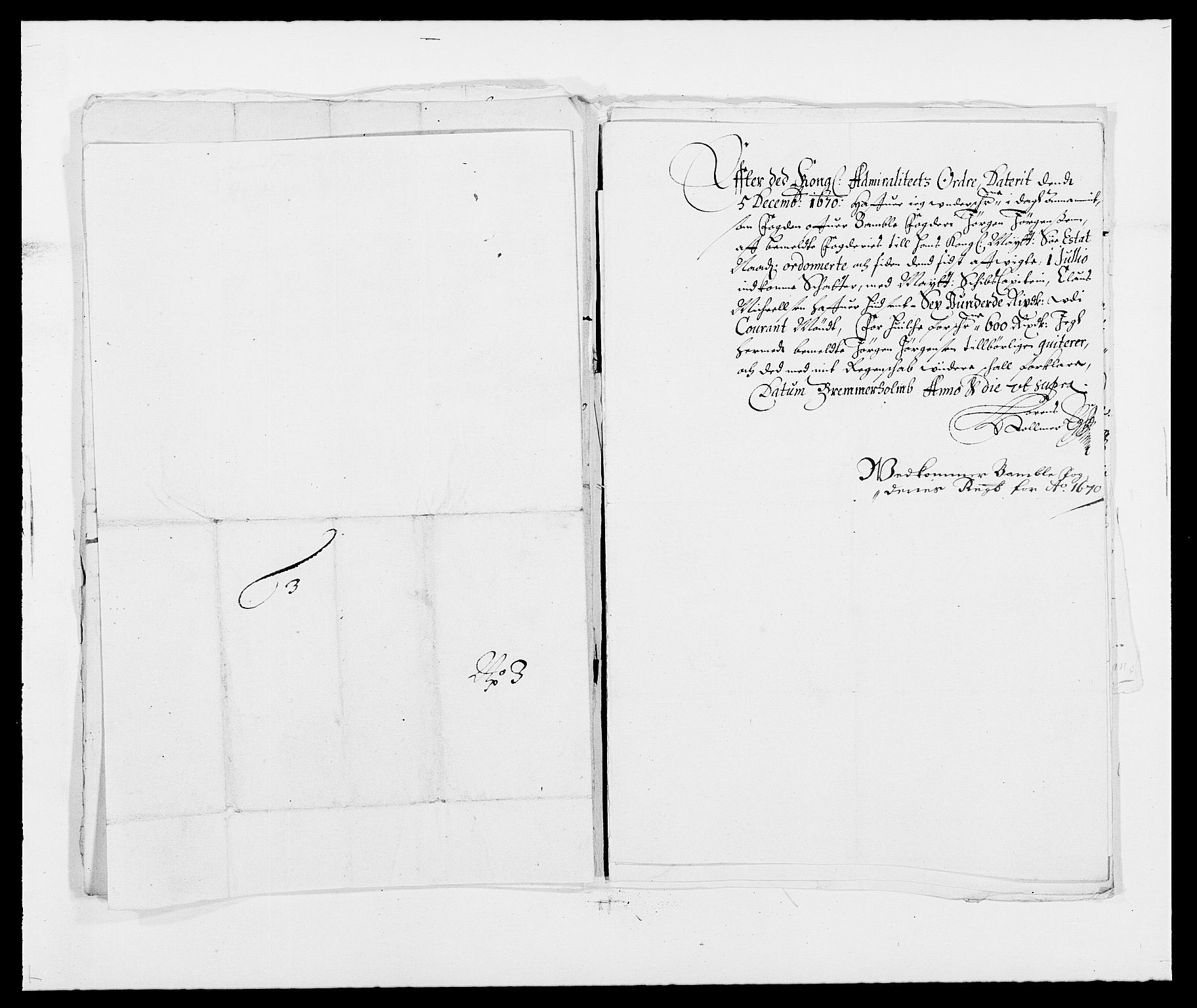 Rentekammeret inntil 1814, Reviderte regnskaper, Fogderegnskap, RA/EA-4092/R34/L2041: Fogderegnskap Bamble, 1670-1672, s. 126