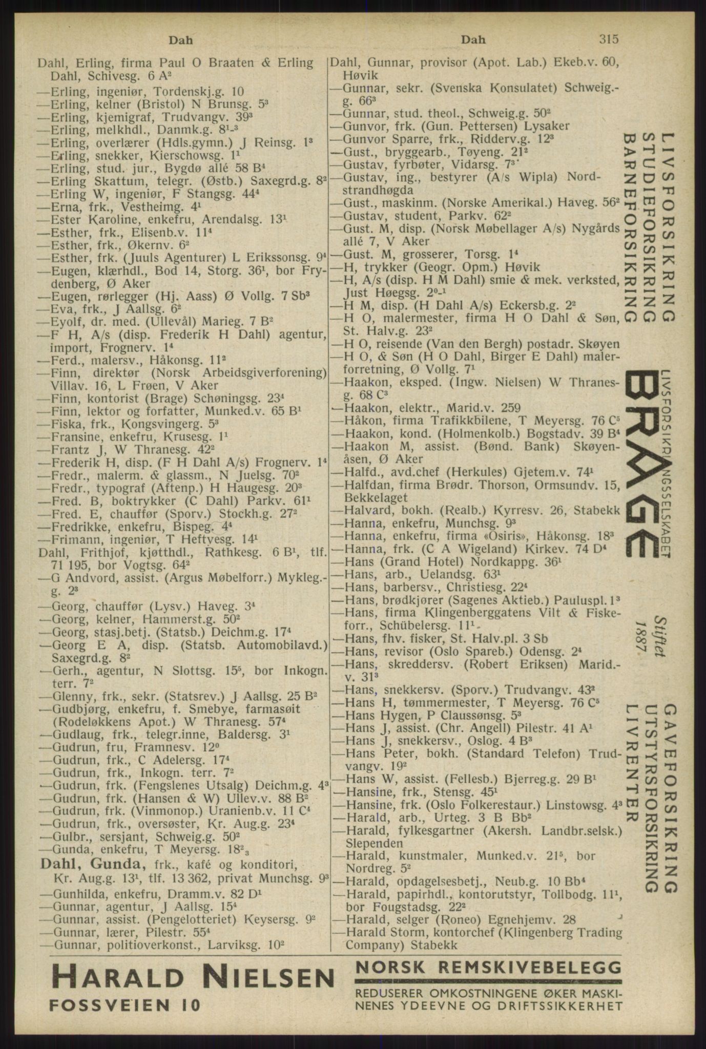 Kristiania/Oslo adressebok, PUBL/-, 1934, s. 315