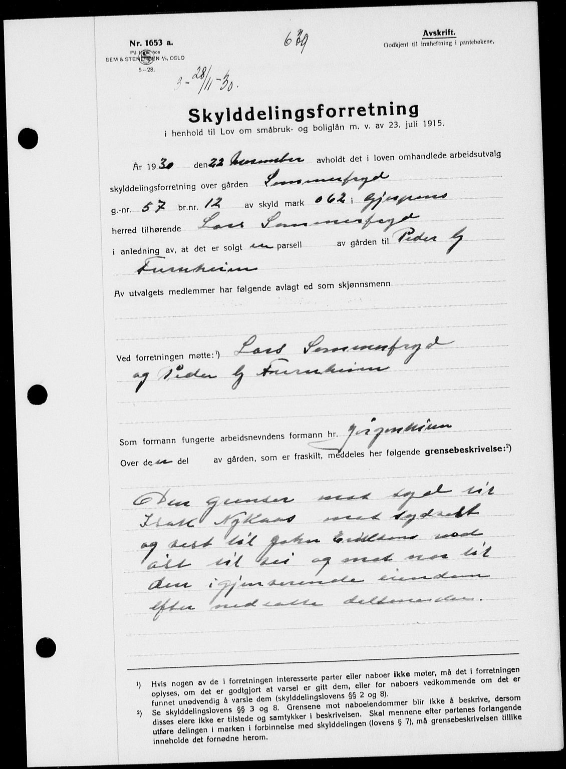 Gjerpen sorenskriveri, SAKO/A-216/G/Ga/Gaa/L0054: Pantebok nr. I 54-56, 1930-1931, s. 679, Tingl.dato: 28.11.1930