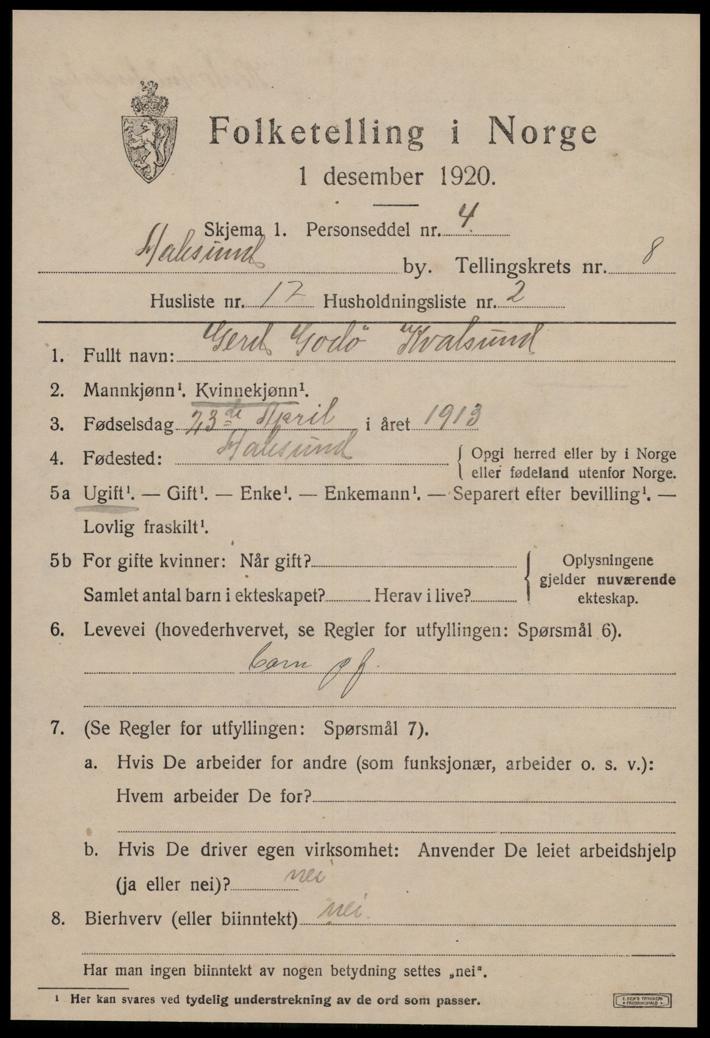 SAT, Folketelling 1920 for 1501 Ålesund kjøpstad, 1920, s. 21856