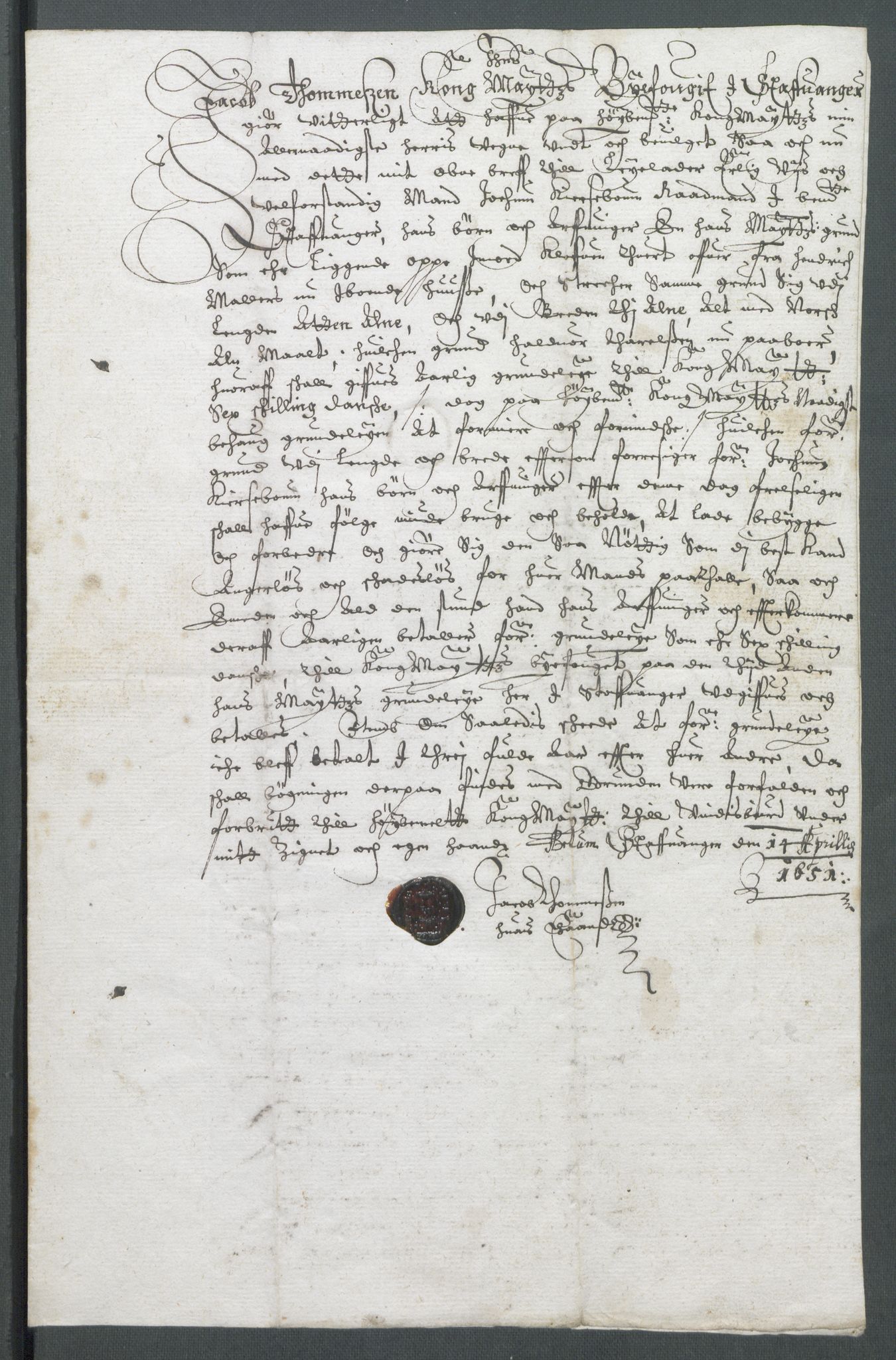 Riksarkivets diplomsamling, AV/RA-EA-5965/F02/L0164: Dokumenter, 1651, s. 19