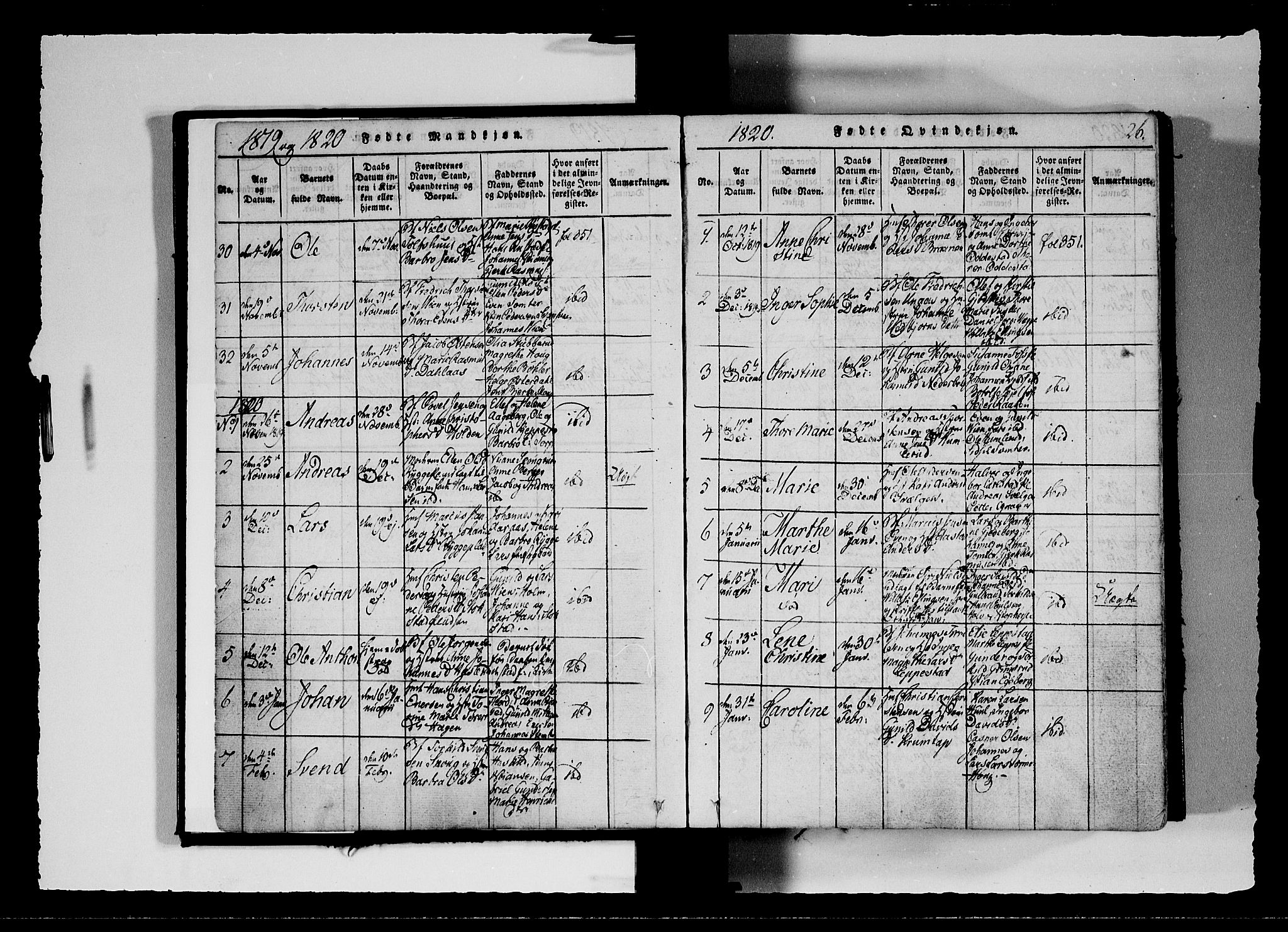 Hobøl prestekontor Kirkebøker, AV/SAO-A-2002/F/Fa/L0002: Ministerialbok nr. I 2, 1814-1841, s. 26