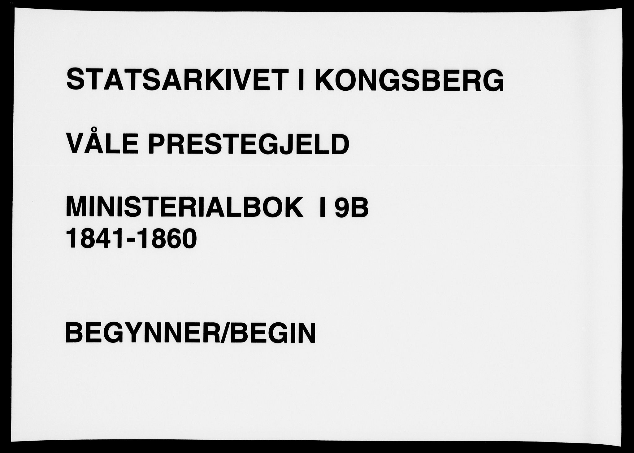 Våle kirkebøker, SAKO/A-334/F/Fa/L0009b: Ministerialbok nr. I 9B, 1841-1860