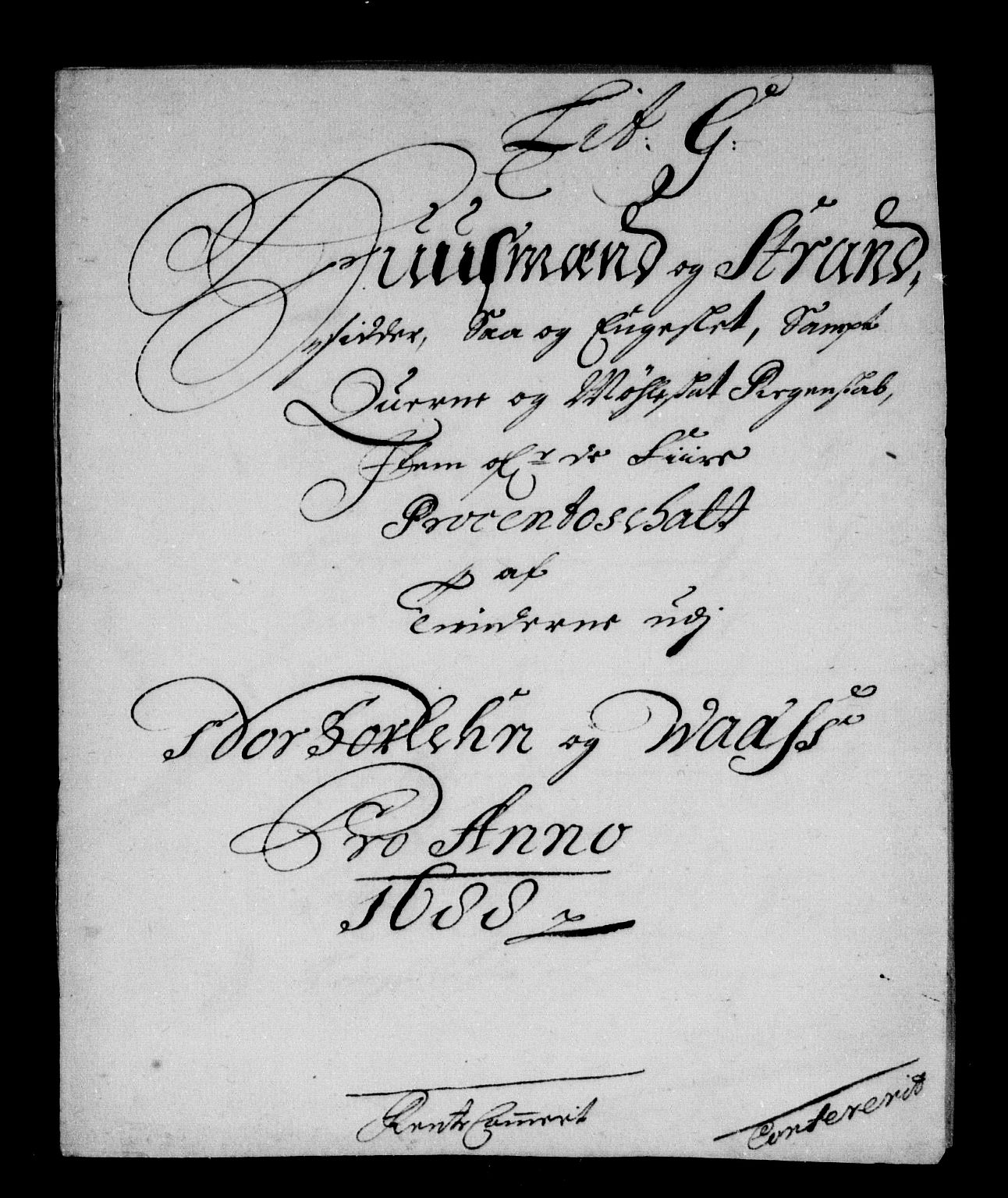 Rentekammeret inntil 1814, Reviderte regnskaper, Stiftamtstueregnskaper, Bergen stiftamt, RA/EA-6043/R/Rc/L0086: Bergen stiftamt, 1688