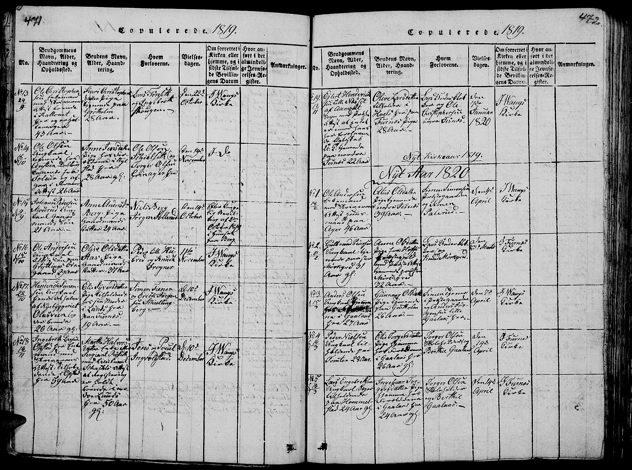 Vang prestekontor, Hedmark, AV/SAH-PREST-008/H/Ha/Hab/L0005: Klokkerbok nr. 5, 1815-1836, s. 471-472