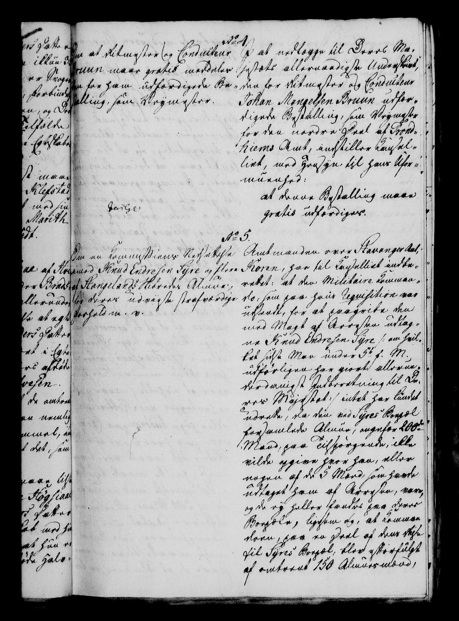 Danske Kanselli 1800-1814, AV/RA-EA-3024/H/Hf/Hfa/Hfaa/L0003: Ekstrakt av forestillinger, 1802