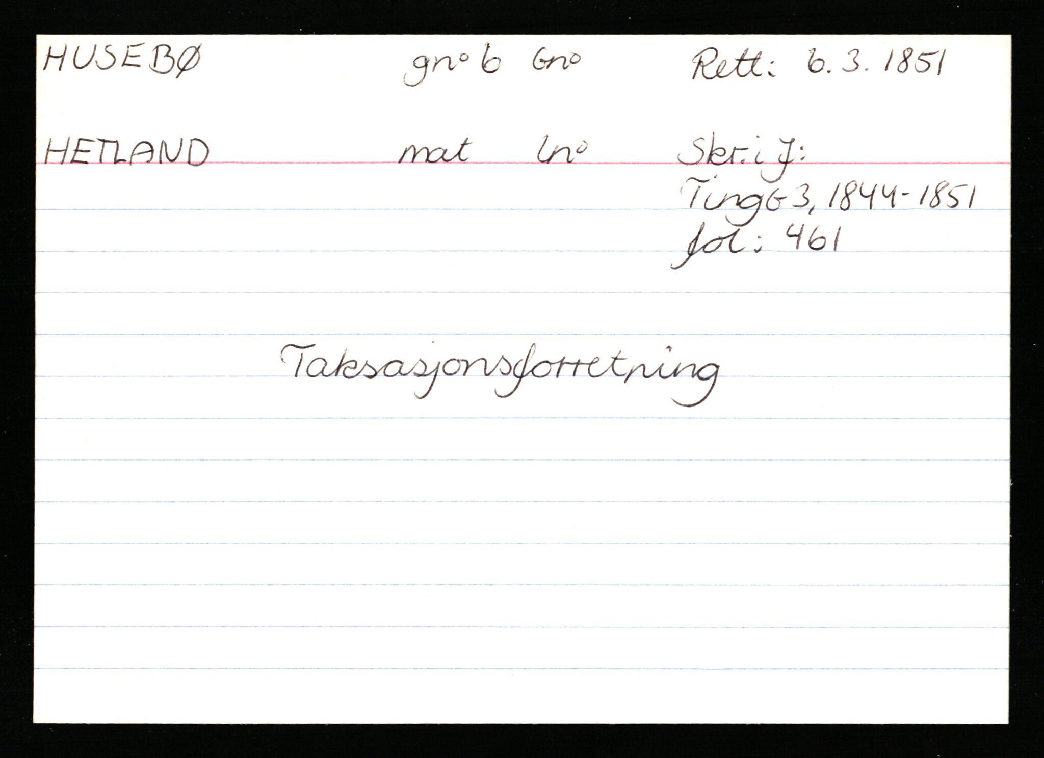 Statsarkivet i Stavanger, AV/SAST-A-101971/03/Y/Ym/L0027: Åstedskort sortert etter gårdsnavn: Husebø - Høle, 1600-1950, s. 22