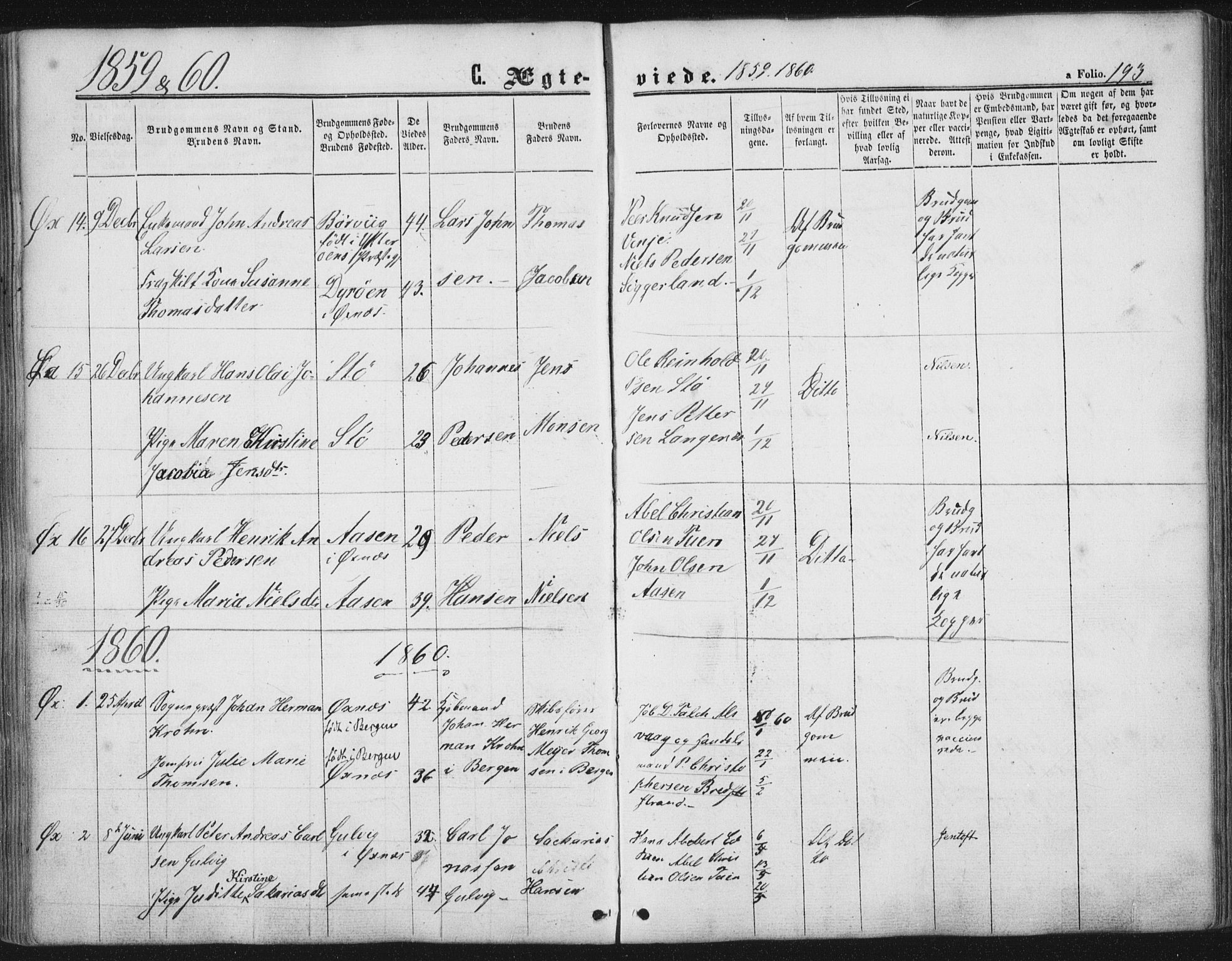 Ministerialprotokoller, klokkerbøker og fødselsregistre - Nordland, SAT/A-1459/893/L1333: Ministerialbok nr. 893A06, 1858-1866, s. 193