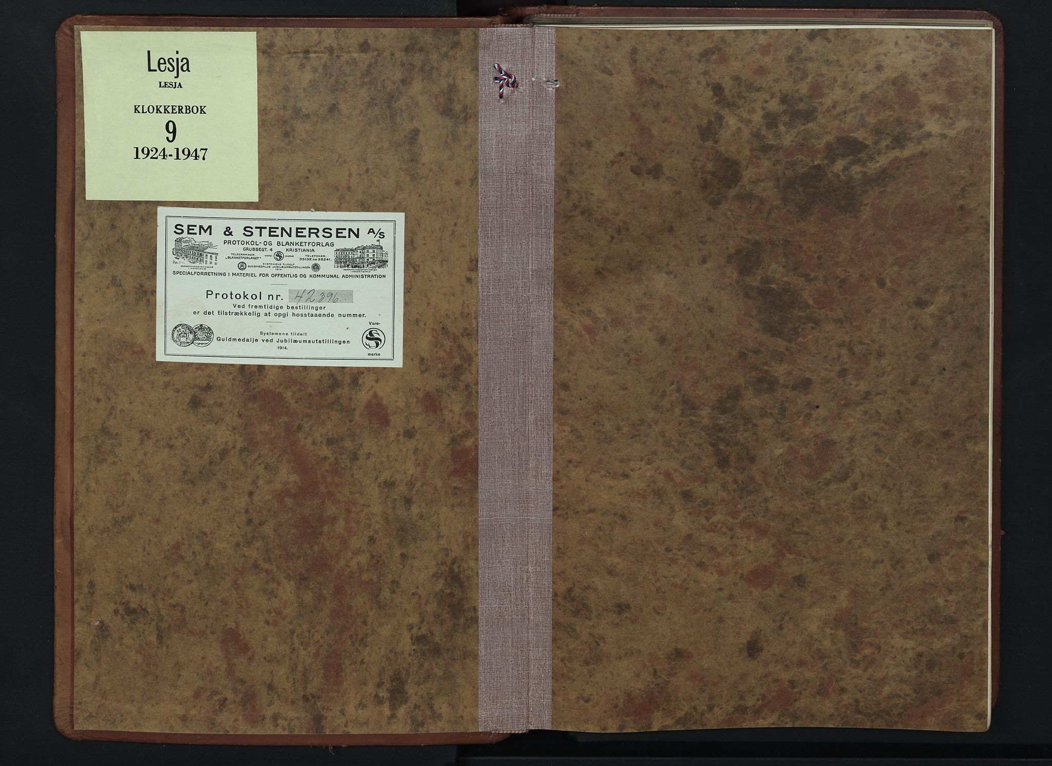 Lesja prestekontor, AV/SAH-PREST-068/H/Ha/Hab/L0009: Klokkerbok nr. 9, 1924-1947