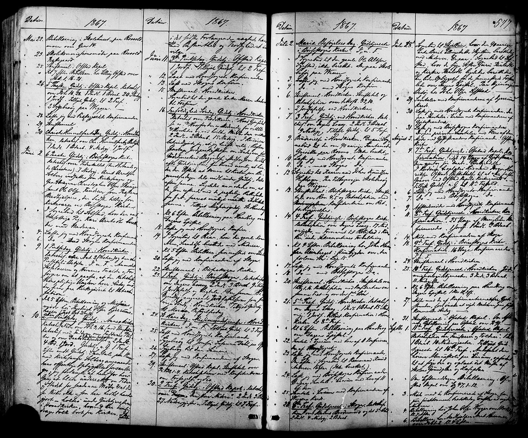 Ministerialprotokoller, klokkerbøker og fødselsregistre - Sør-Trøndelag, SAT/A-1456/665/L0772: Ministerialbok nr. 665A07, 1856-1878, s. 577