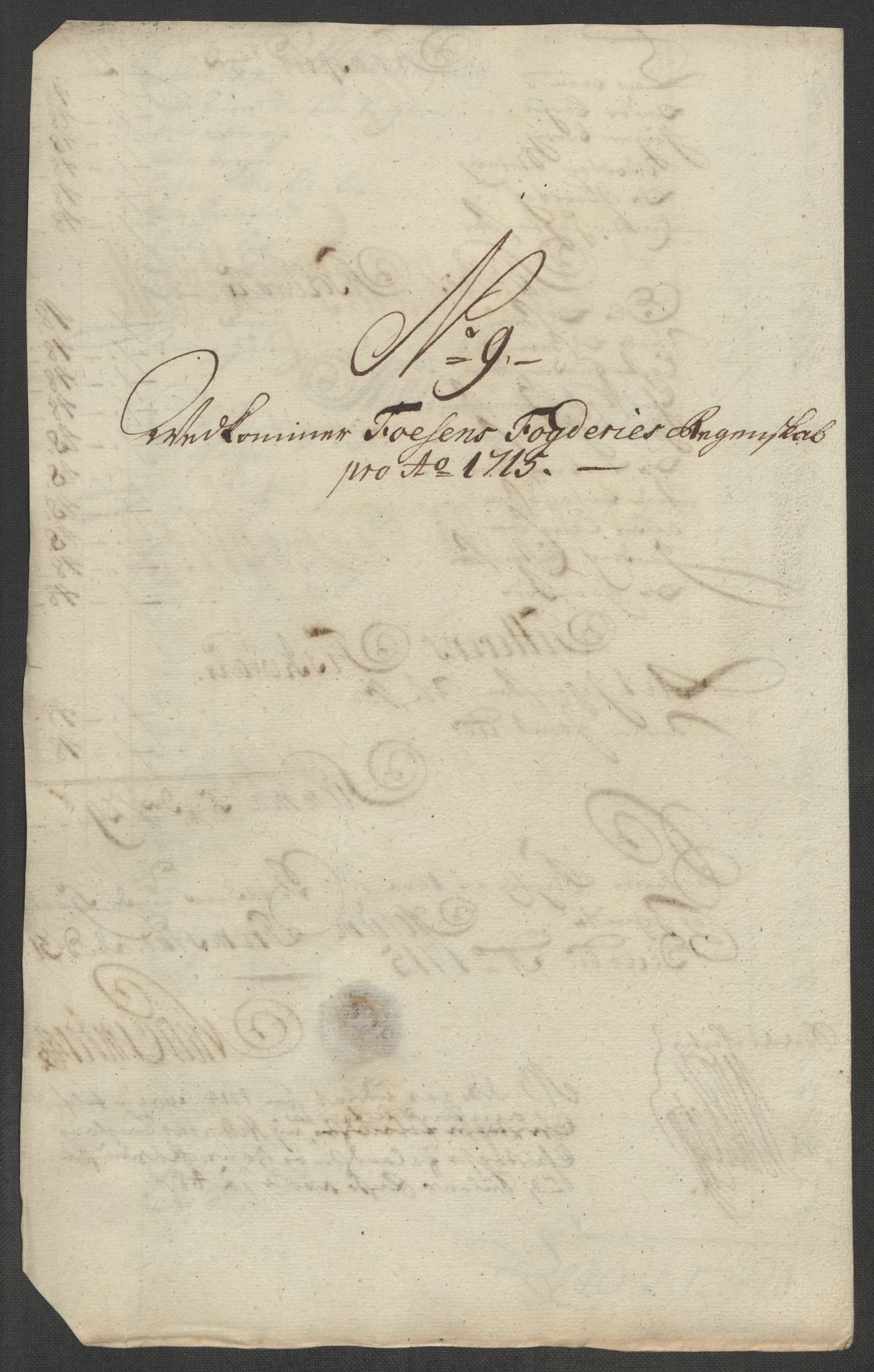 Rentekammeret inntil 1814, Reviderte regnskaper, Fogderegnskap, RA/EA-4092/R57/L3863: Fogderegnskap Fosen, 1715, s. 127