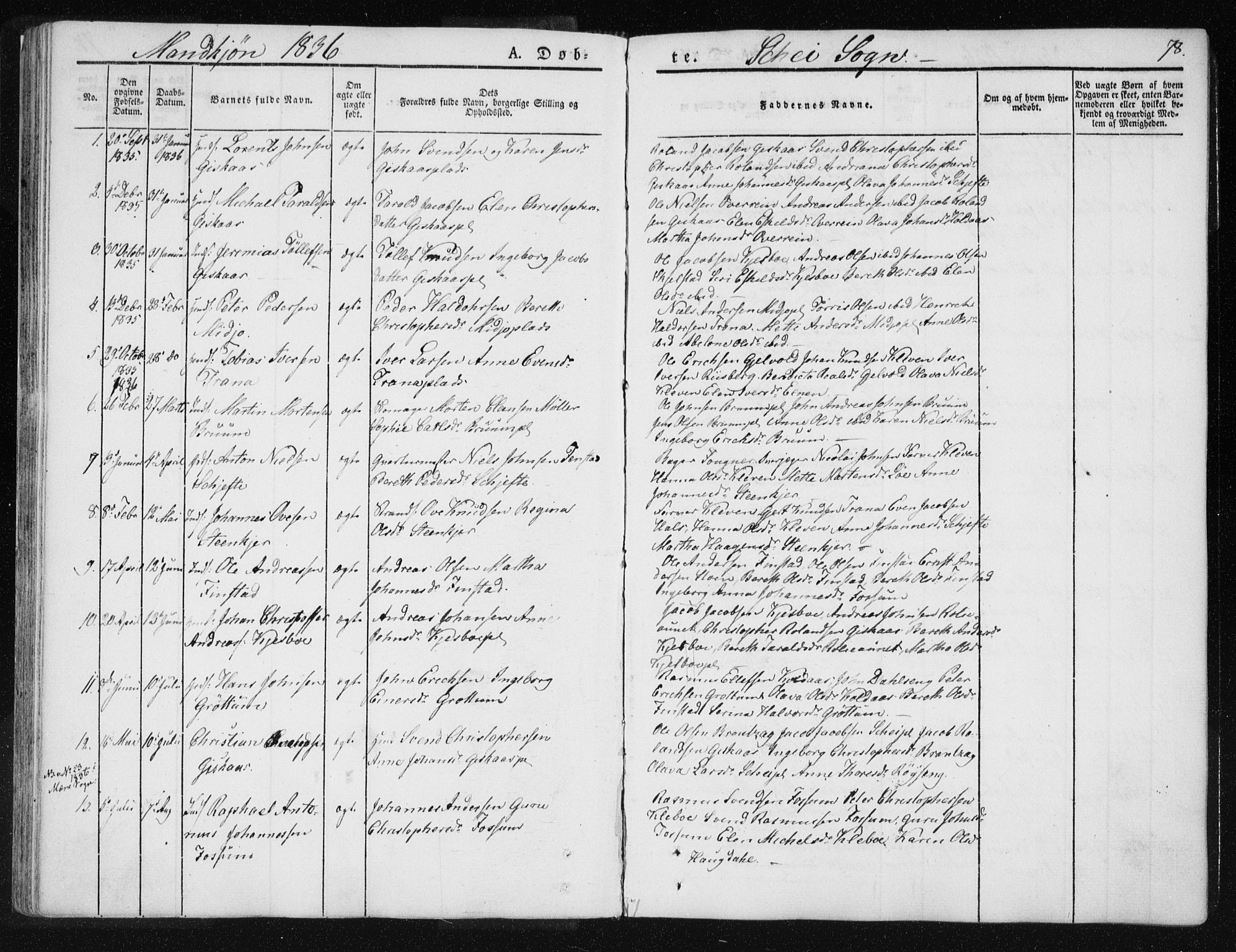 Ministerialprotokoller, klokkerbøker og fødselsregistre - Nord-Trøndelag, SAT/A-1458/735/L0339: Ministerialbok nr. 735A06 /2, 1836-1848, s. 78