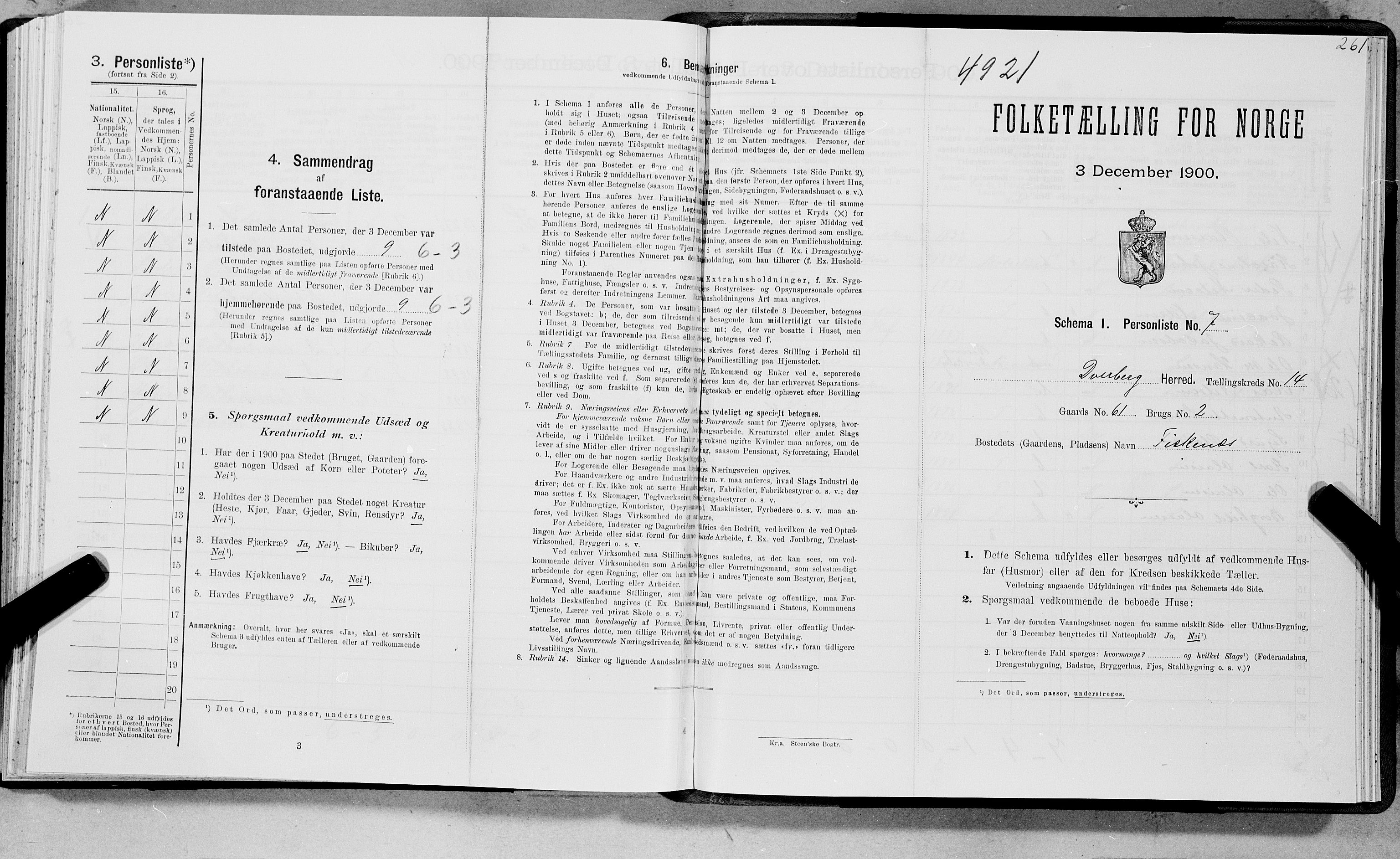 SAT, Folketelling 1900 for 1872 Dverberg herred, 1900, s. 1270