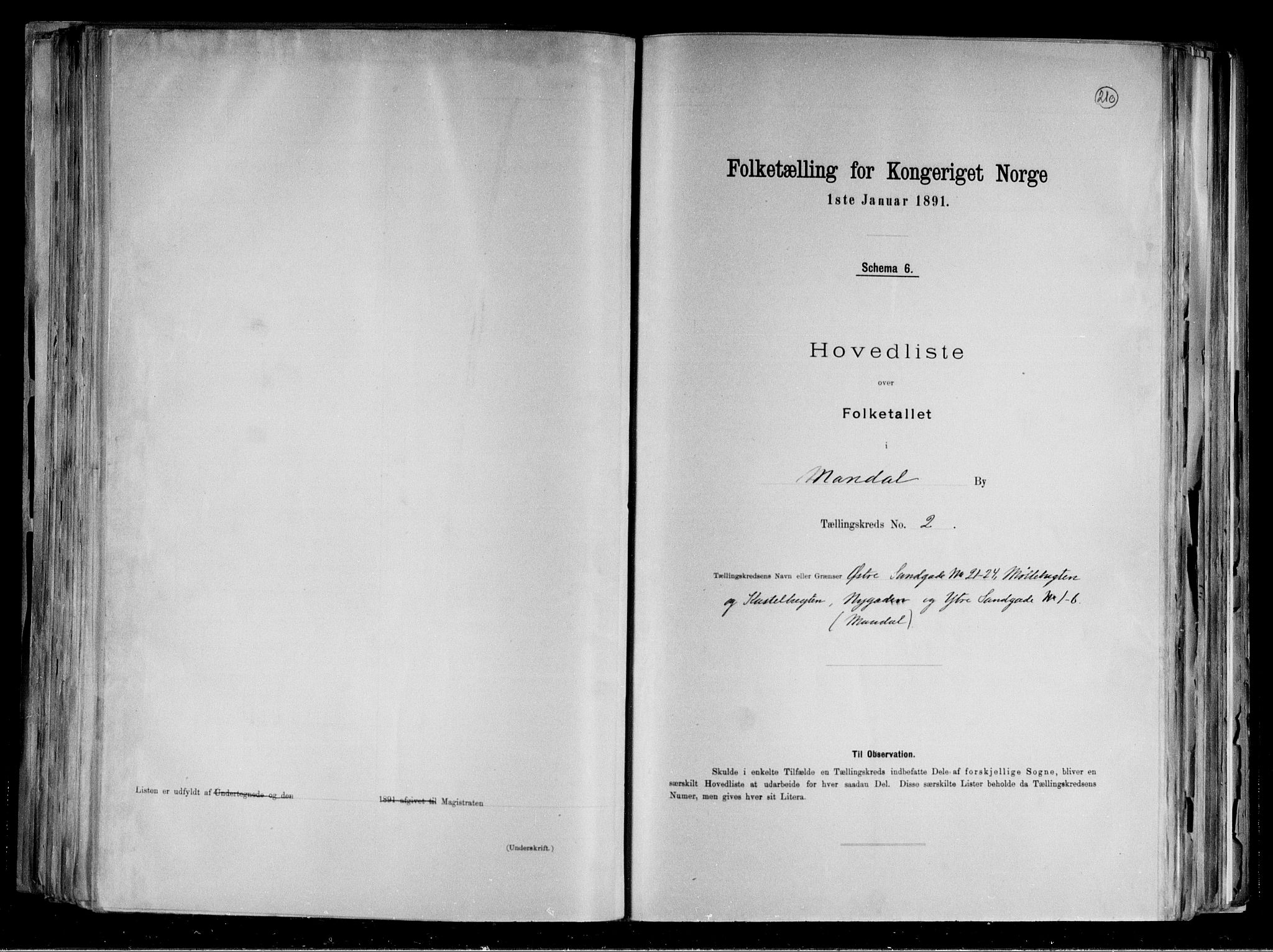 RA, Folketelling 1891 for 1002 Mandal ladested, 1891, s. 8
