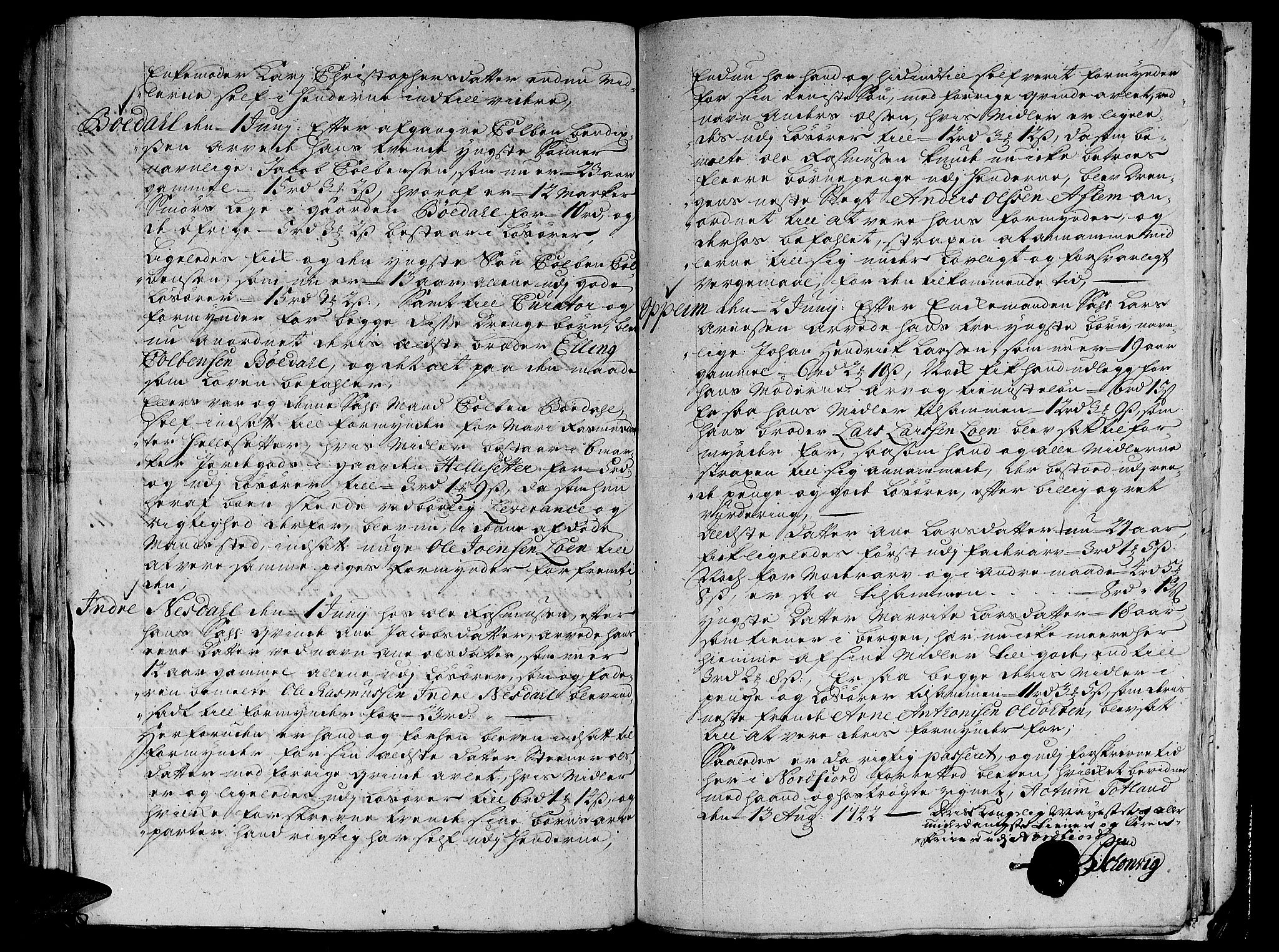 Nordfjord sorenskriveri, SAB/A-2801/04/04a/L0008: Skifteprotokollar, 1733-1744, s. 105