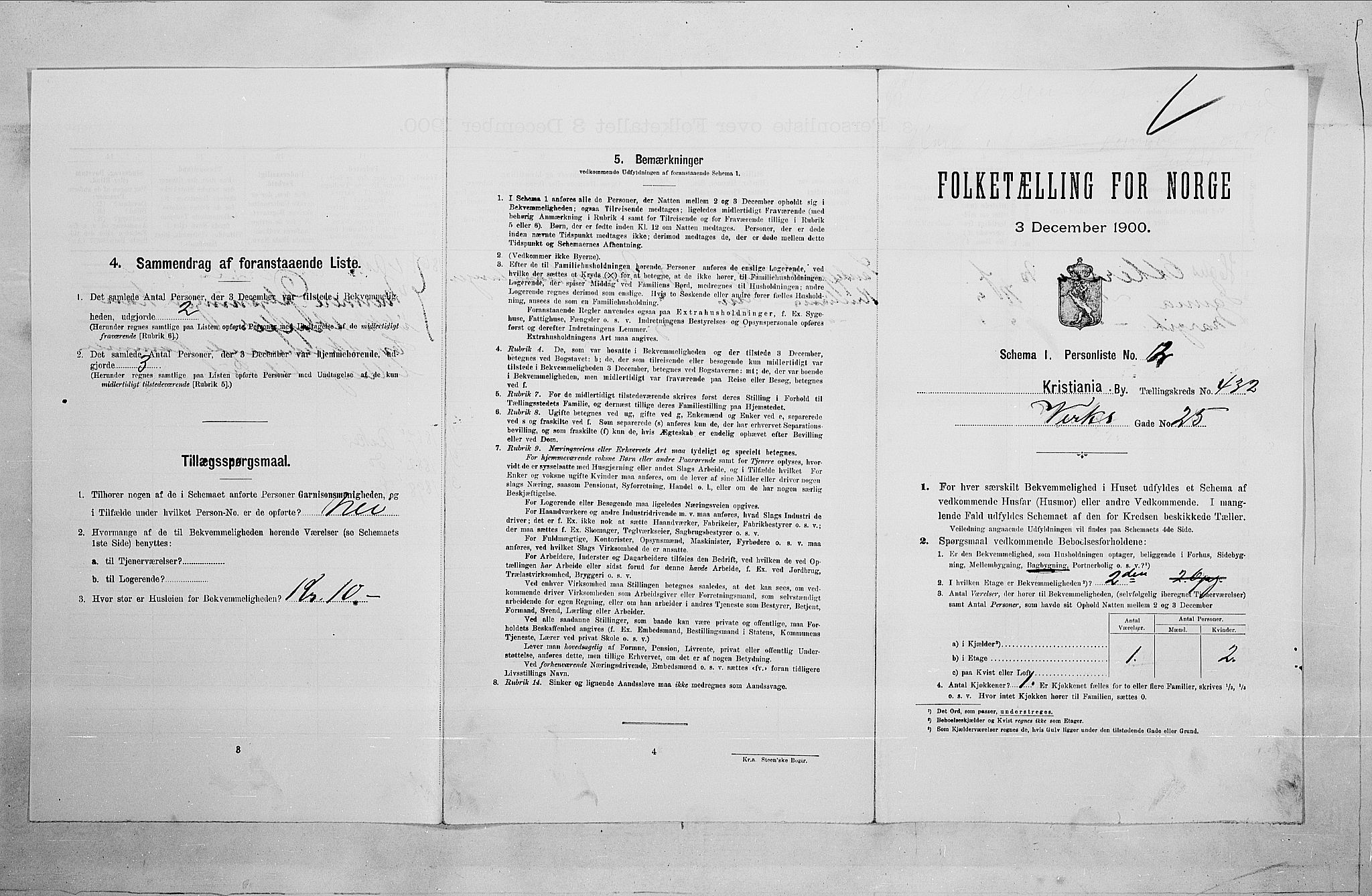 SAO, Folketelling 1900 for 0301 Kristiania kjøpstad, 1900, s. 114641