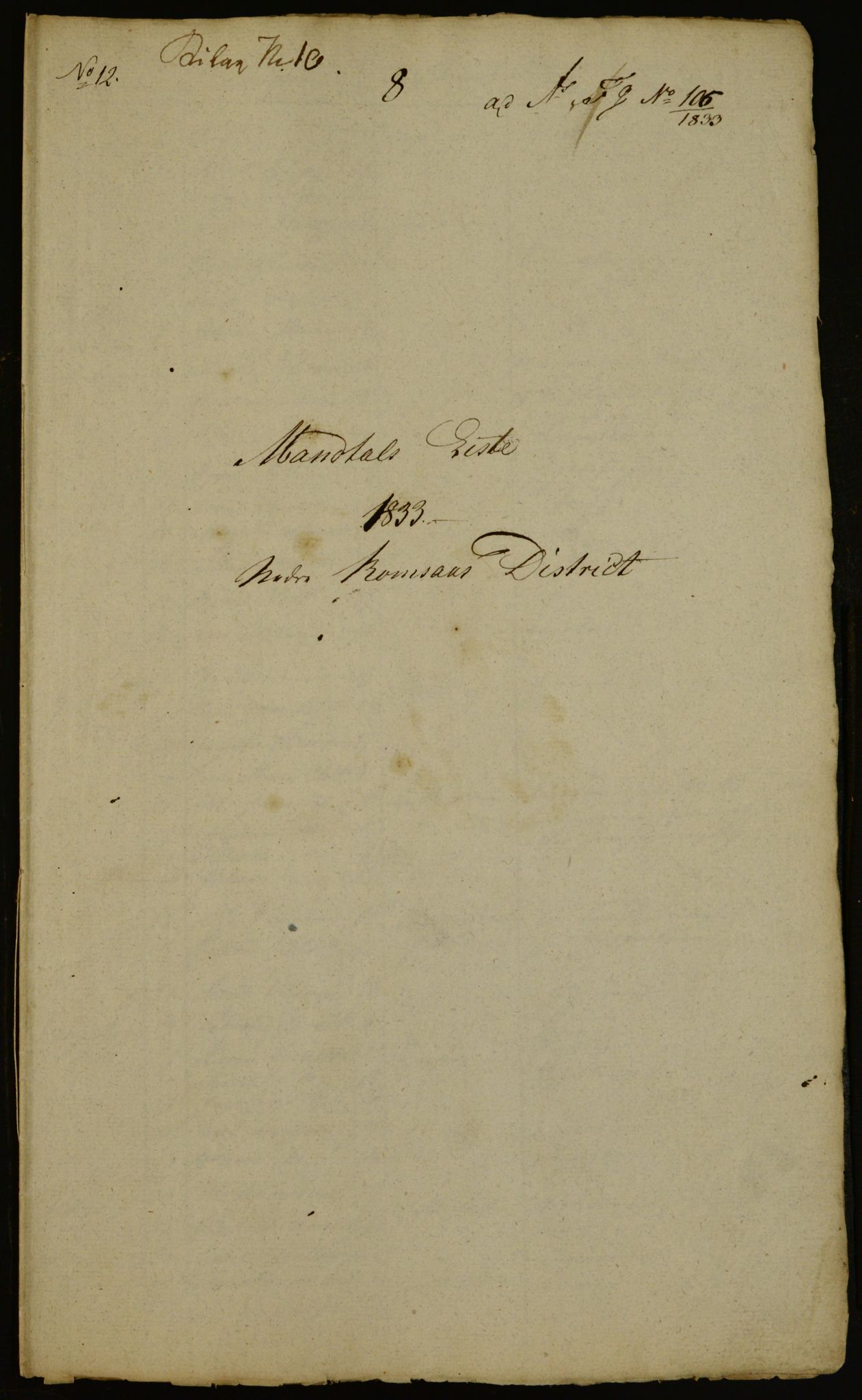 OBA, Manntall for Aker 1833, 1833