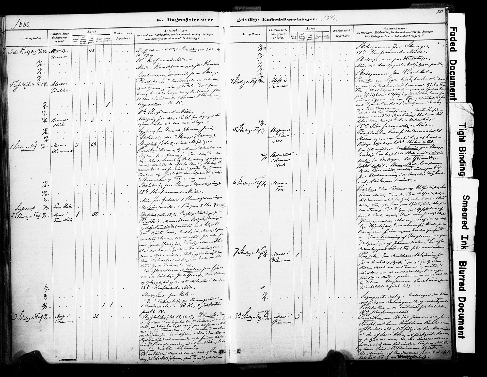 Ramnes kirkebøker, AV/SAKO-A-314/F/Fa/L0007: Ministerialbok nr. I 7, 1878-1895, s. 712-713