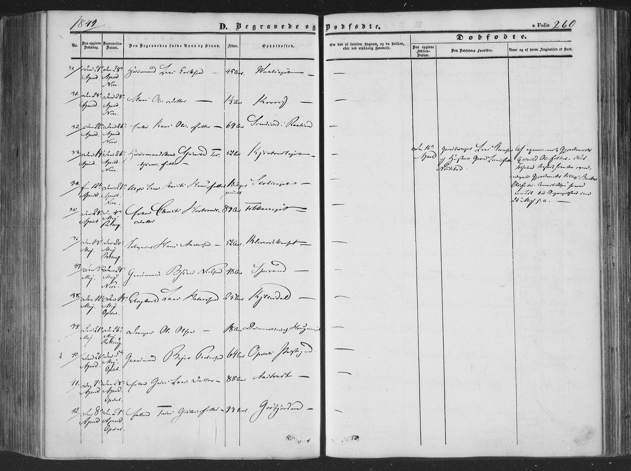 Rollag kirkebøker, AV/SAKO-A-240/F/Fa/L0008: Ministerialbok nr. I 8, 1847-1860, s. 260