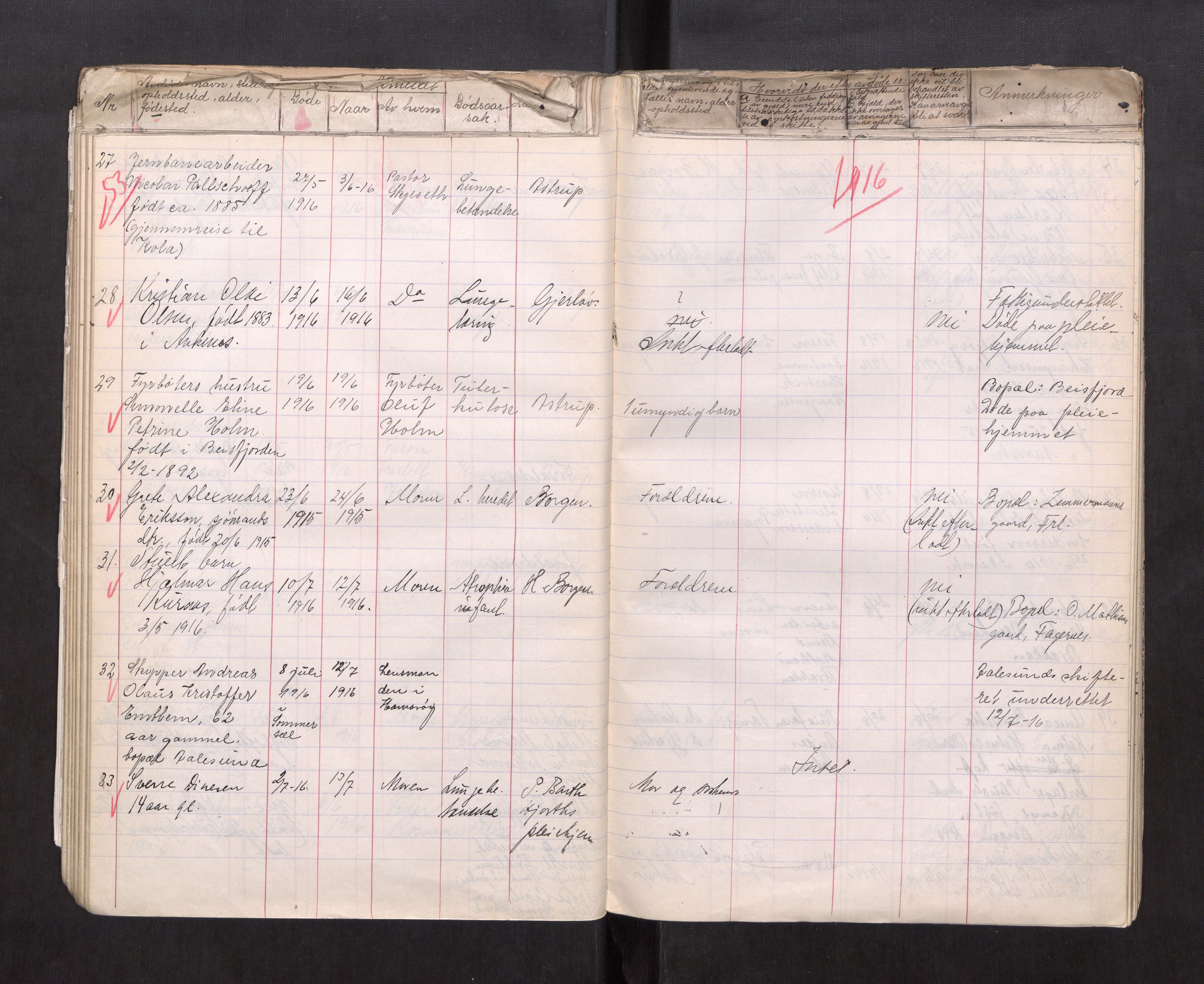 Narvik sorenskriveri, AV/SAT-A-0002/1/3/3L/L0002: Dødsfallsprotokoll, 1907-1923, s. 53