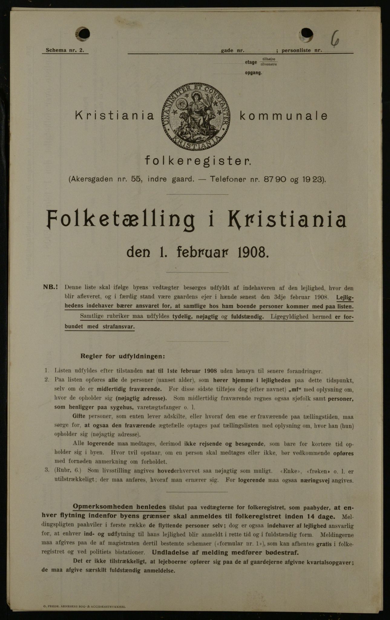 OBA, Kommunal folketelling 1.2.1908 for Kristiania kjøpstad, 1908, s. 1913