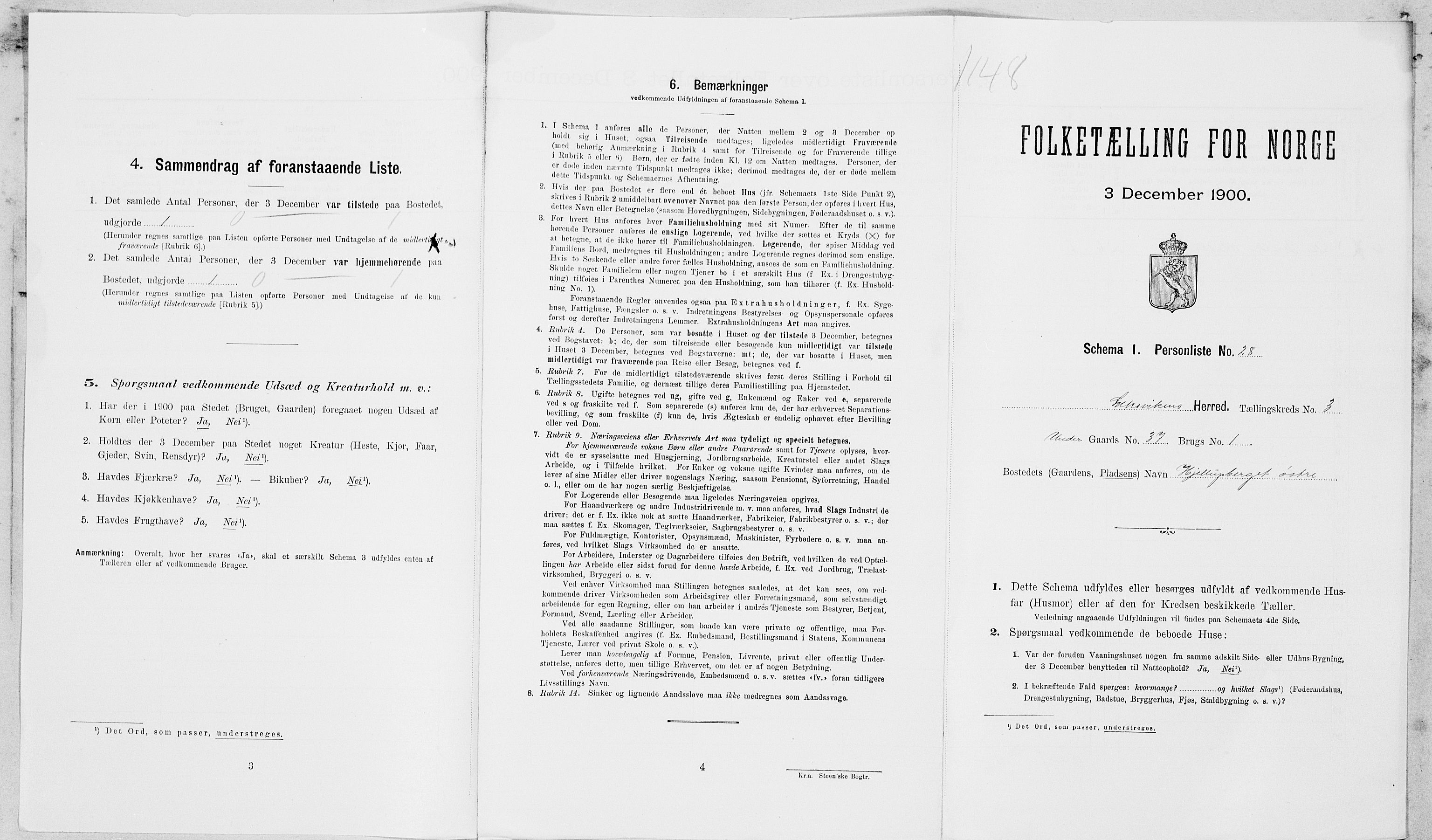 SAT, Folketelling 1900 for 1718 Leksvik herred, 1900, s. 394