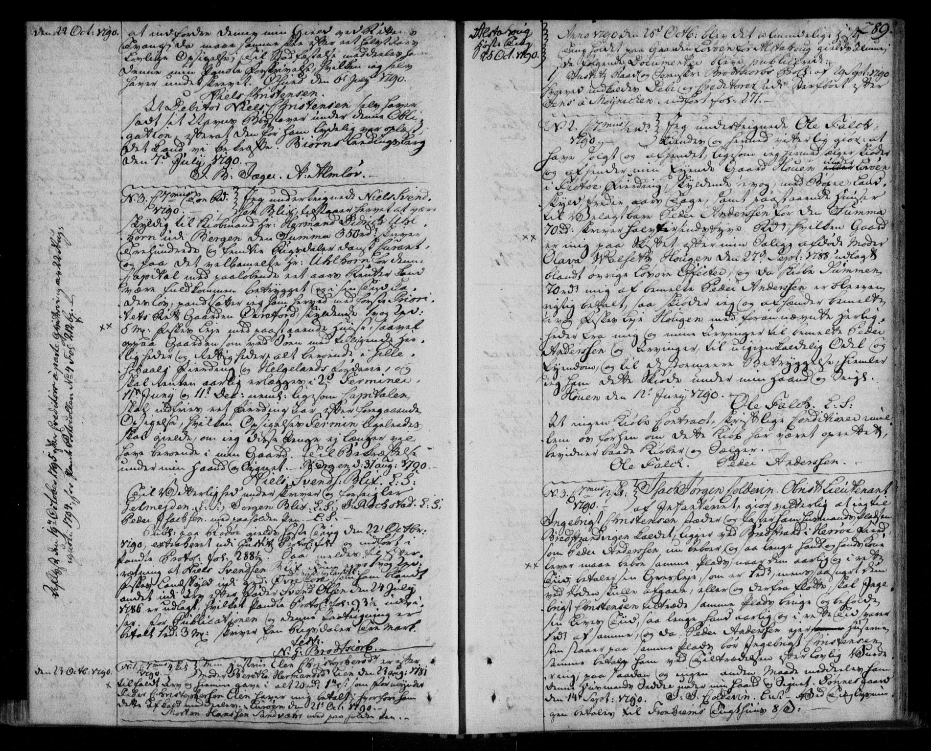 Helgeland sorenskriveri, SAT/A-0004/2/2C/L0004: Pantebok nr. 3, 1783-1792, s. 289