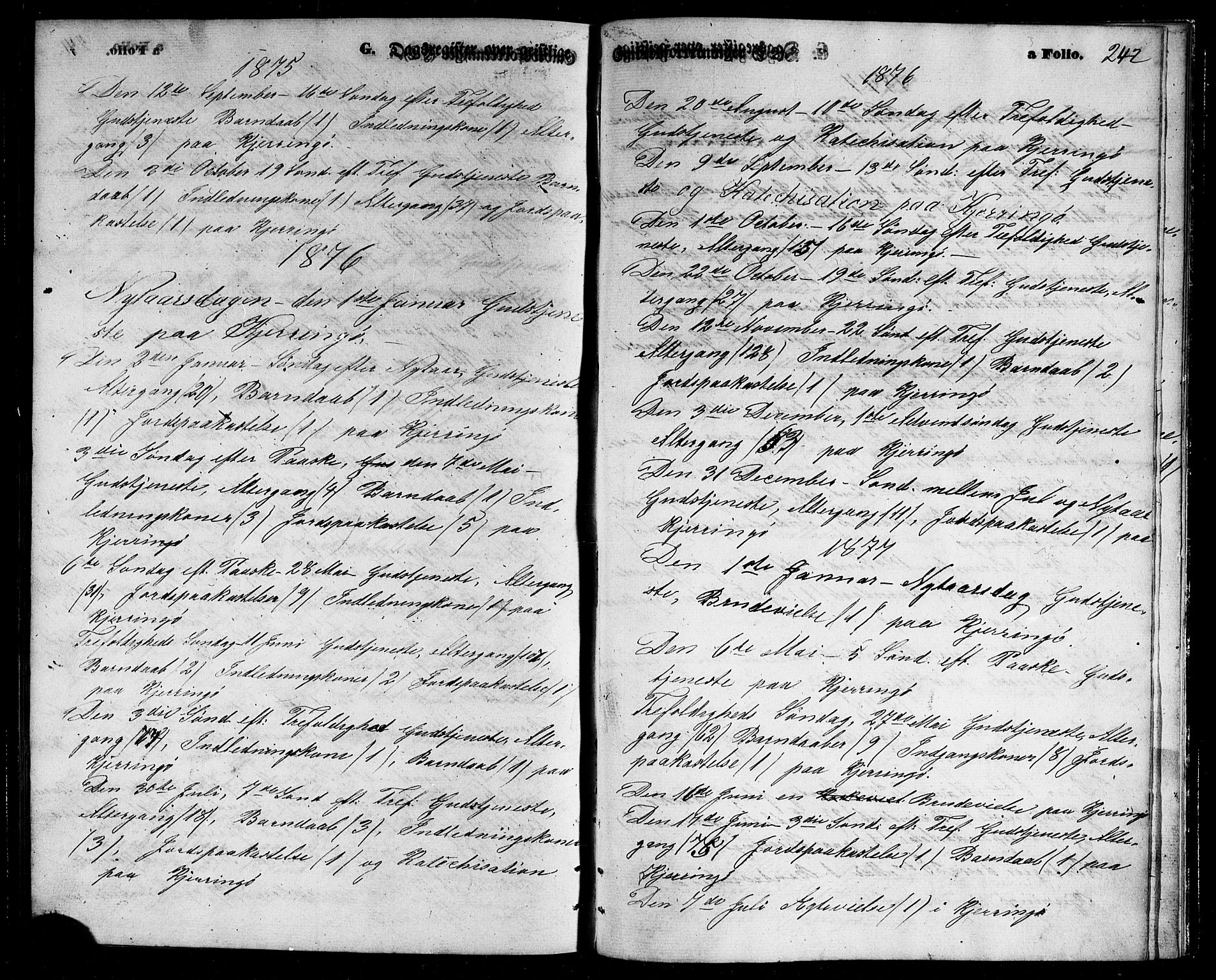 Ministerialprotokoller, klokkerbøker og fødselsregistre - Nordland, SAT/A-1459/803/L0075: Klokkerbok nr. 803C02, 1867-1881, s. 242