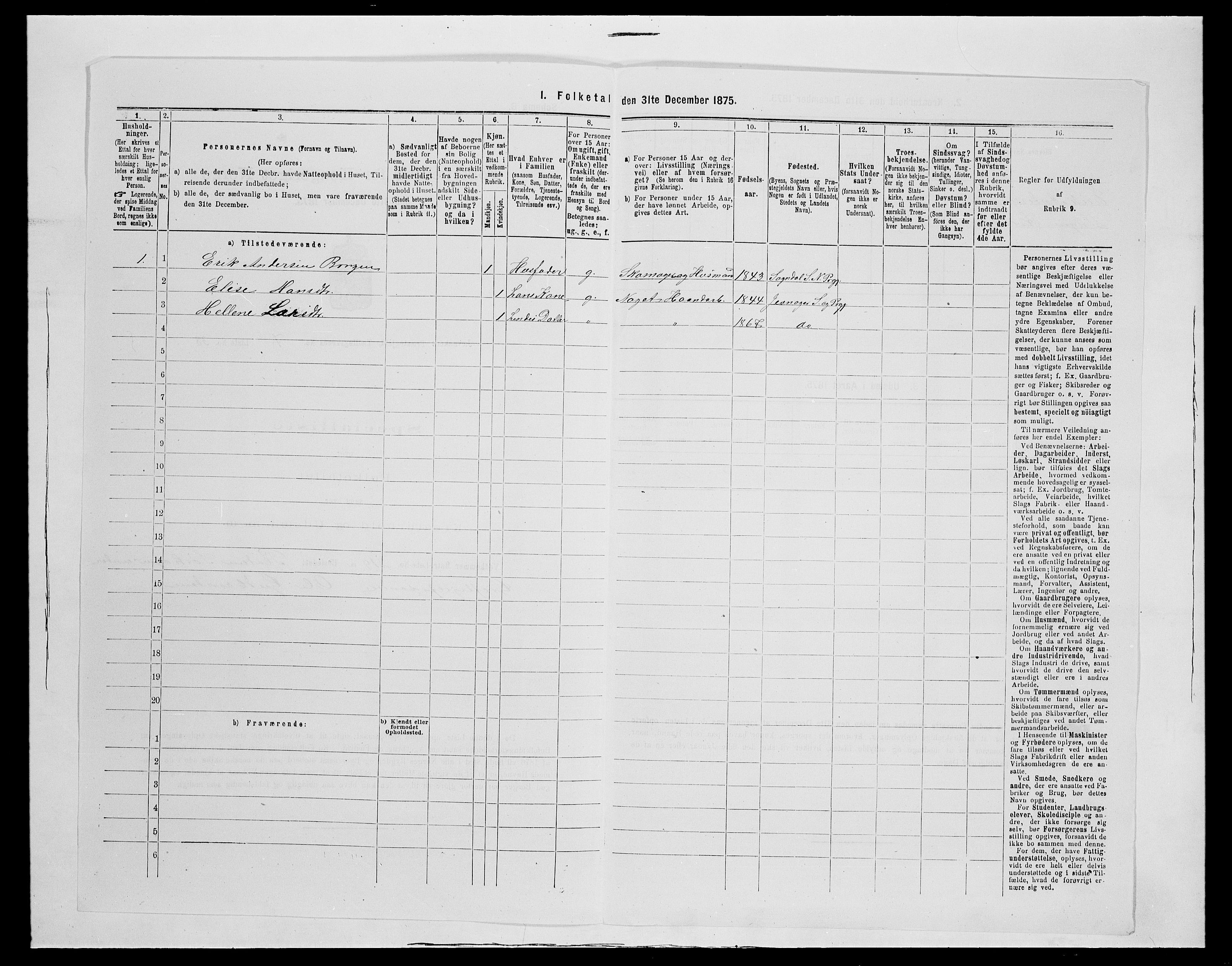 SAH, Folketelling 1875 for 0532P Jevnaker prestegjeld, 1875, s. 1234