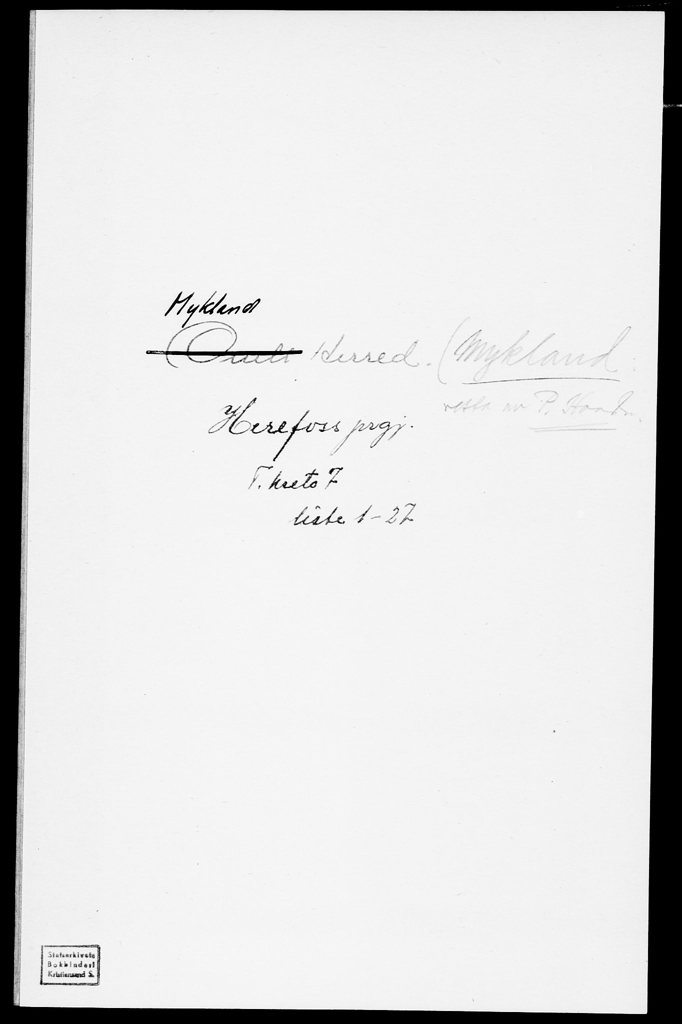 SAK, Folketelling 1875 for 0933P Herefoss prestegjeld, 1875, s. 562