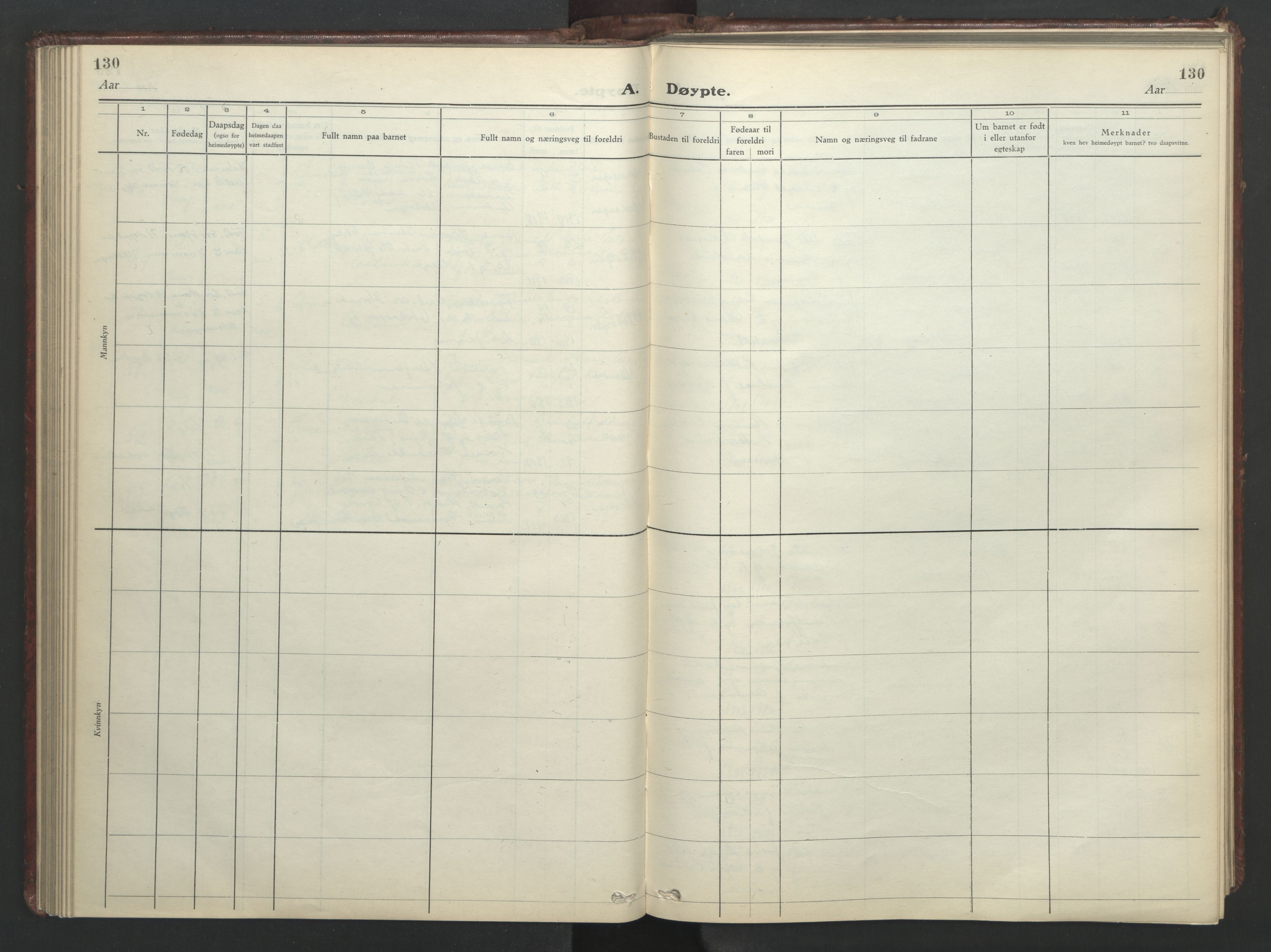 Ministerialprotokoller, klokkerbøker og fødselsregistre - Nordland, SAT/A-1459/838/L0561: Klokkerbok nr. 838C08, 1923-1953, s. 130