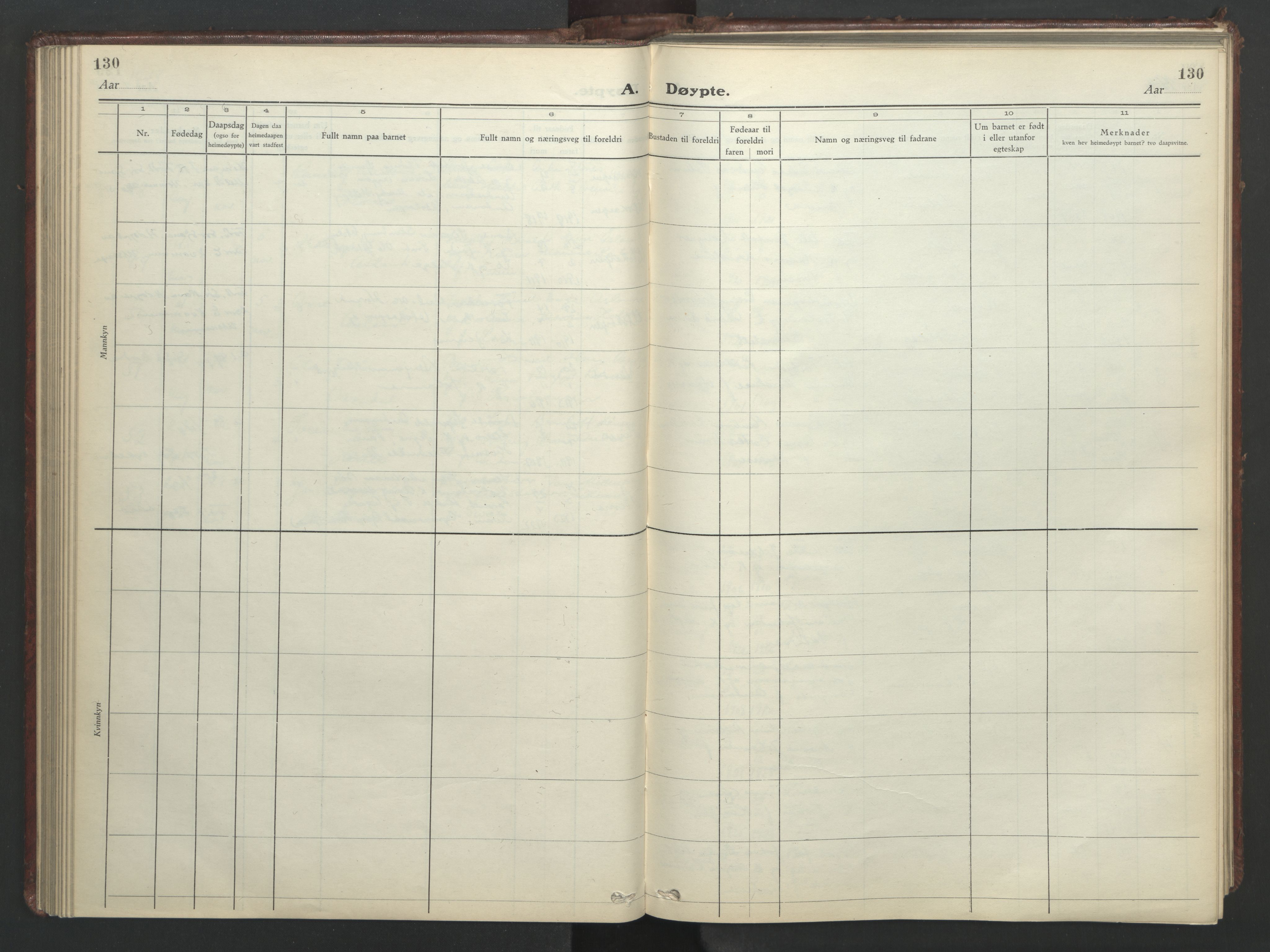 Ministerialprotokoller, klokkerbøker og fødselsregistre - Nordland, AV/SAT-A-1459/838/L0561: Klokkerbok nr. 838C08, 1923-1953, s. 130