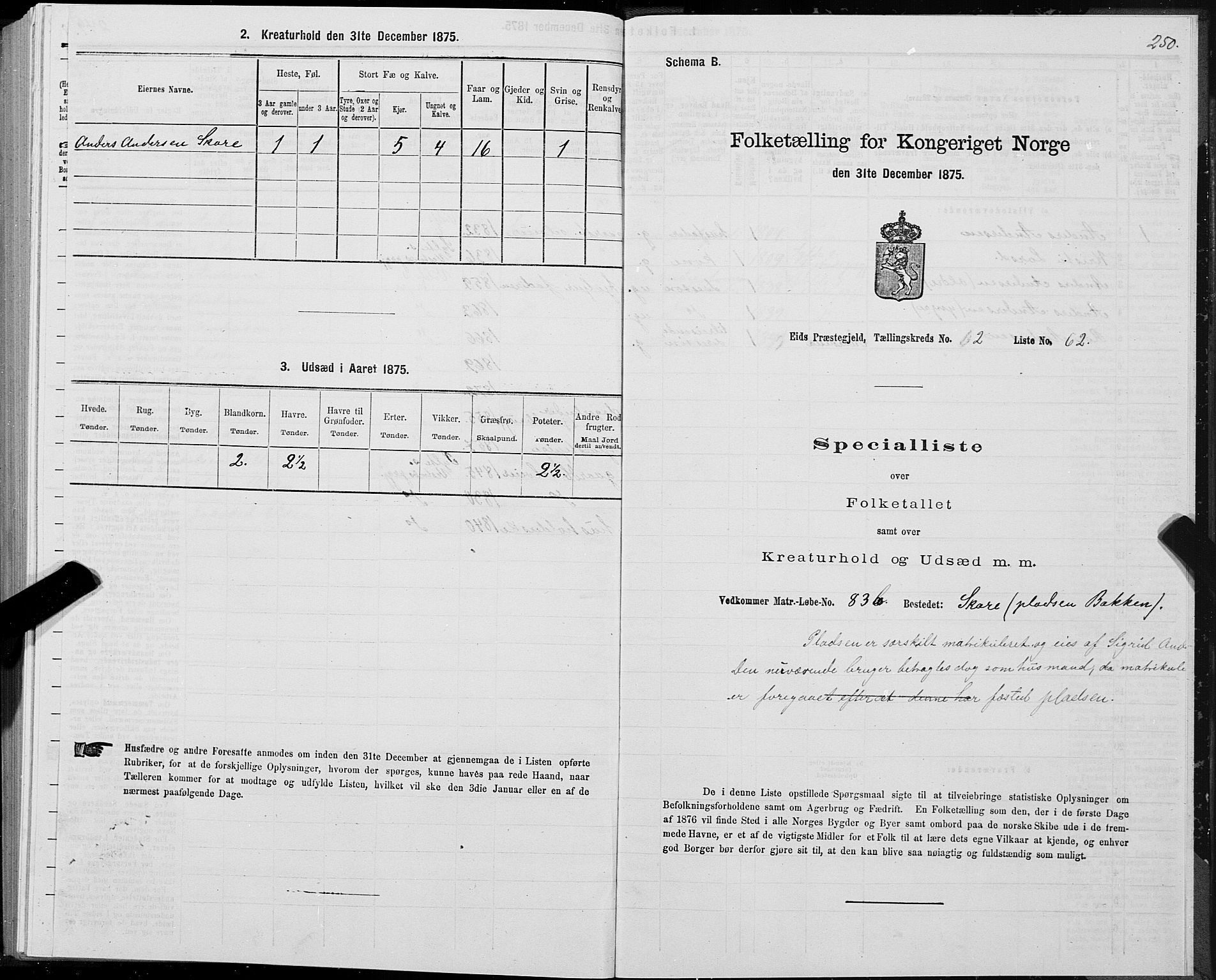 SAT, Folketelling 1875 for 1538P Eid prestegjeld, 1875, s. 1250