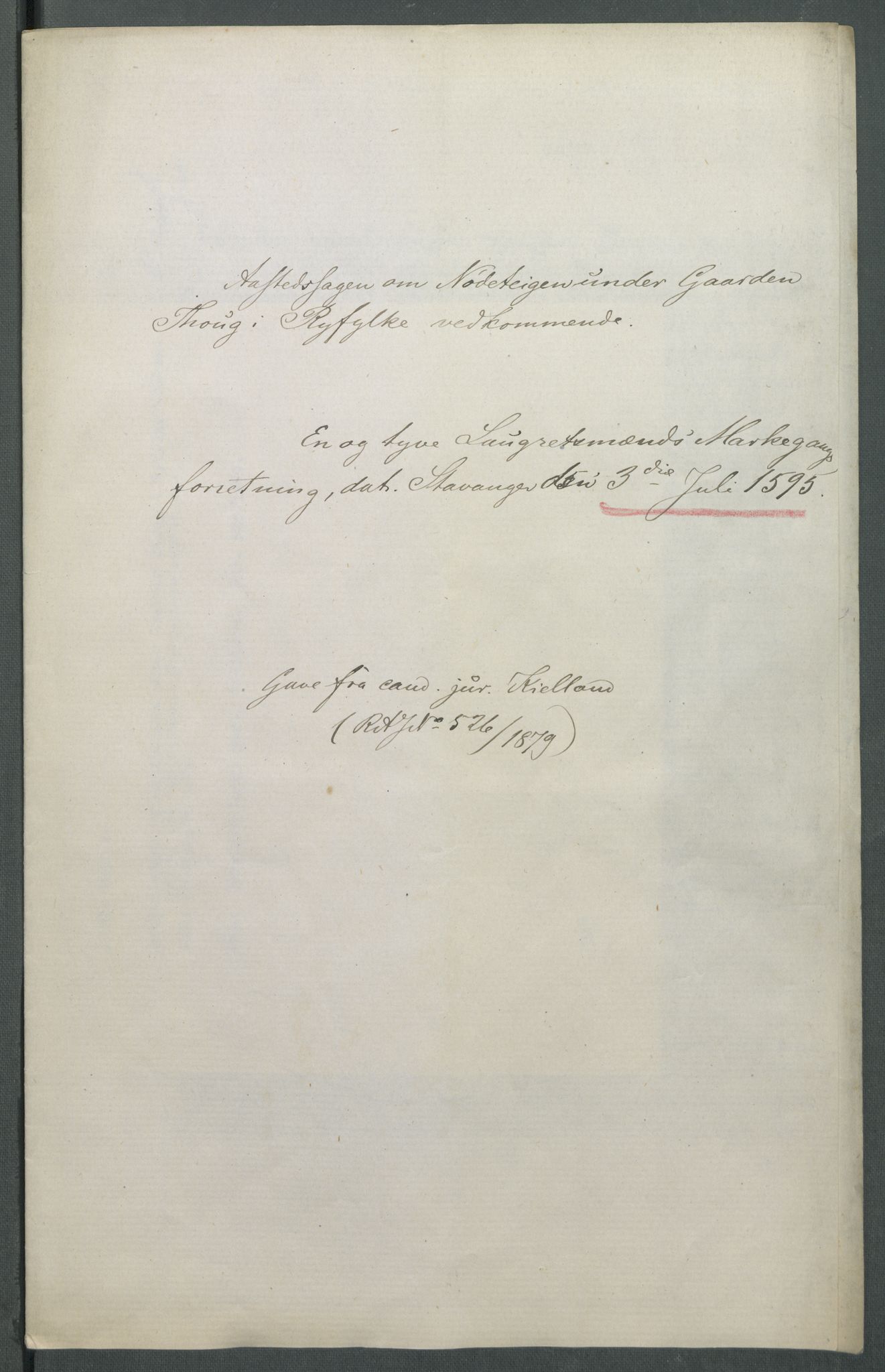 Riksarkivets diplomsamling, RA/EA-5965/F02/L0100: Dokumenter, 1595, s. 6