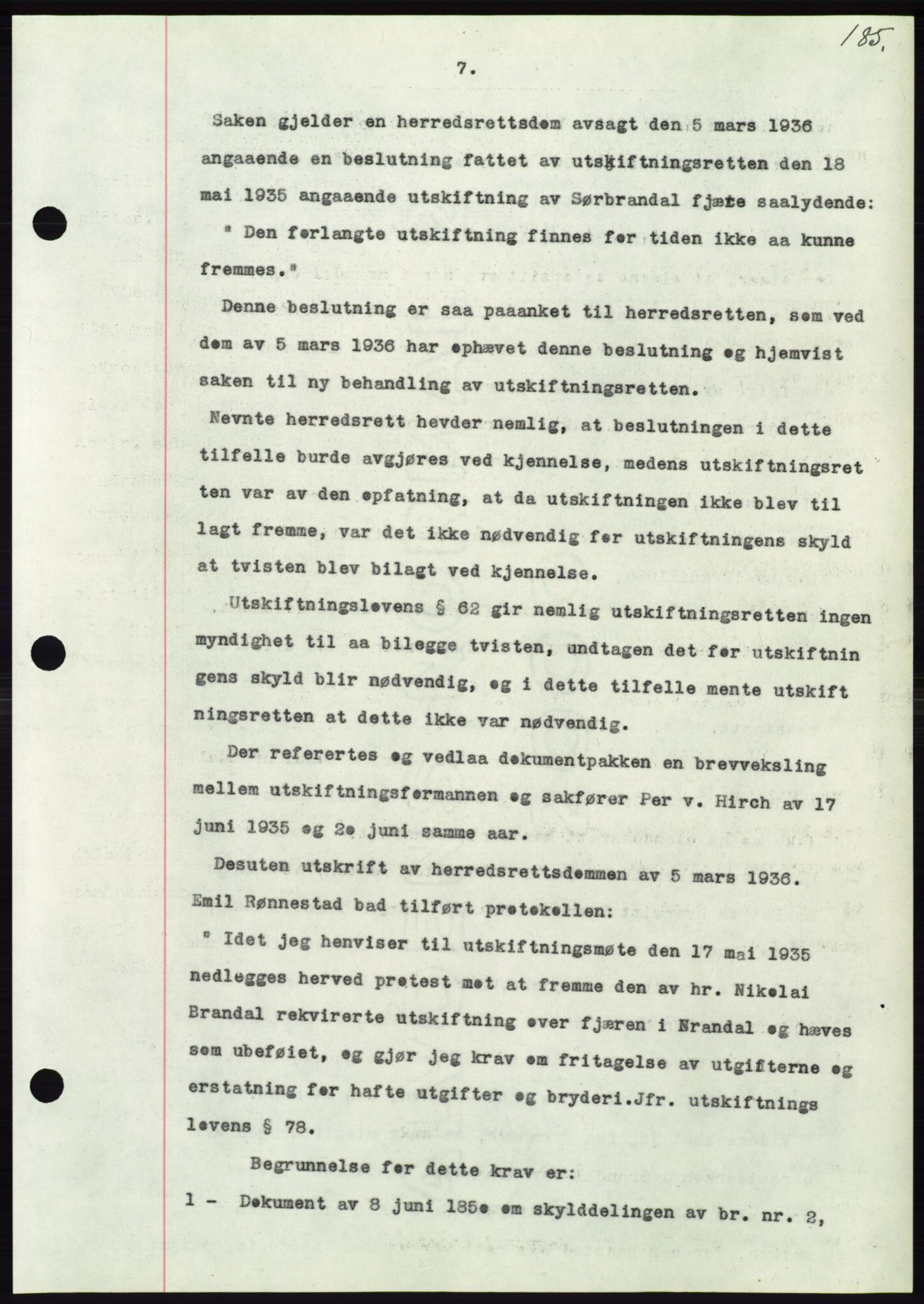 Søre Sunnmøre sorenskriveri, AV/SAT-A-4122/1/2/2C/L0062: Pantebok nr. 56, 1936-1937, Dagboknr: 58/1937