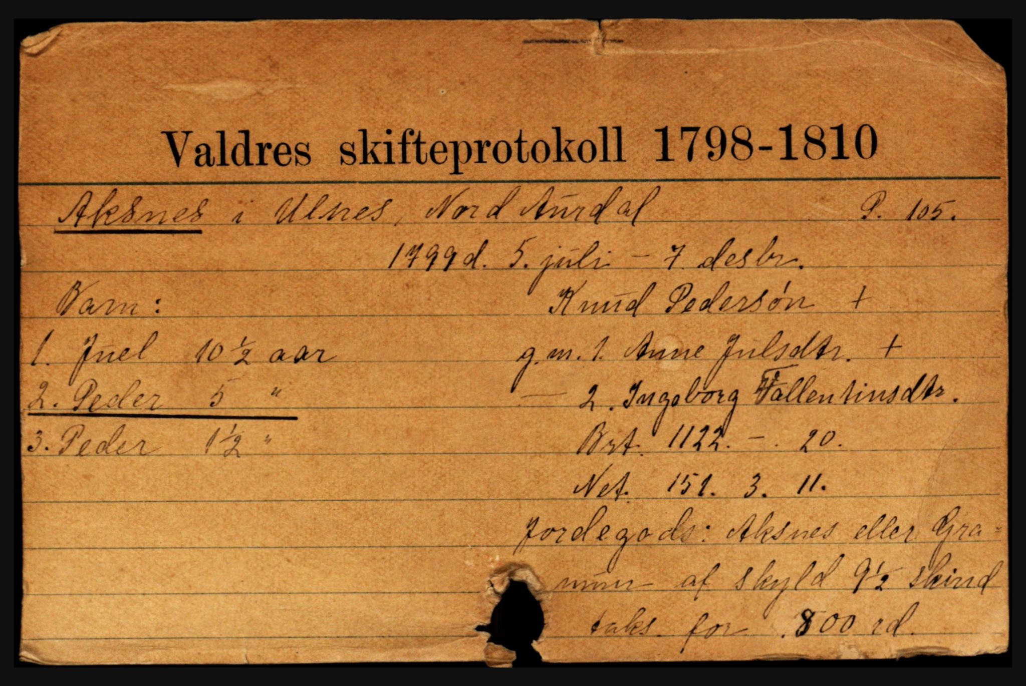 Valdres sorenskriveri, SAH/TING-016/J, 1659-1903, s. 3