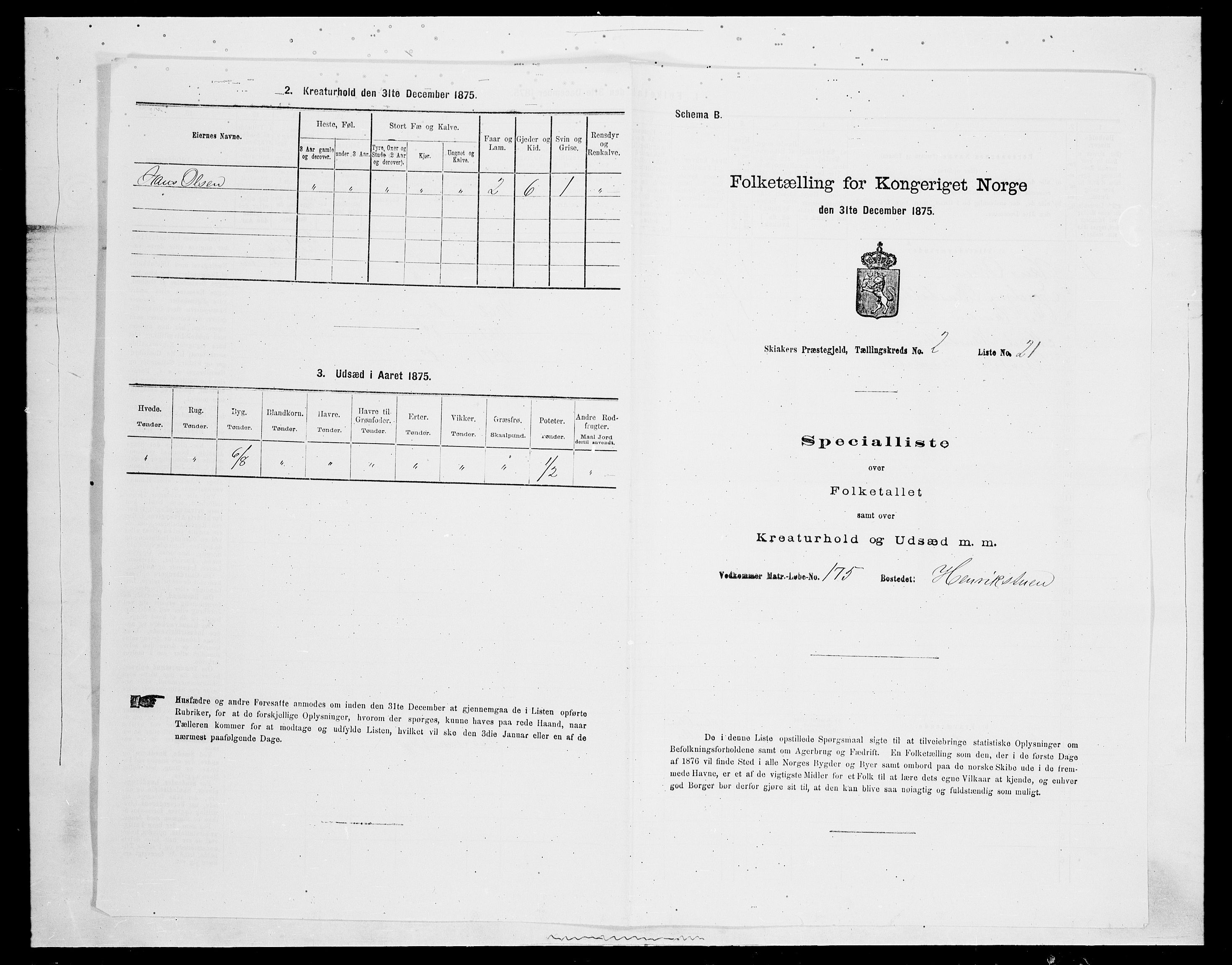 SAH, Folketelling 1875 for 0513P Skjåk prestegjeld, 1875, s. 201